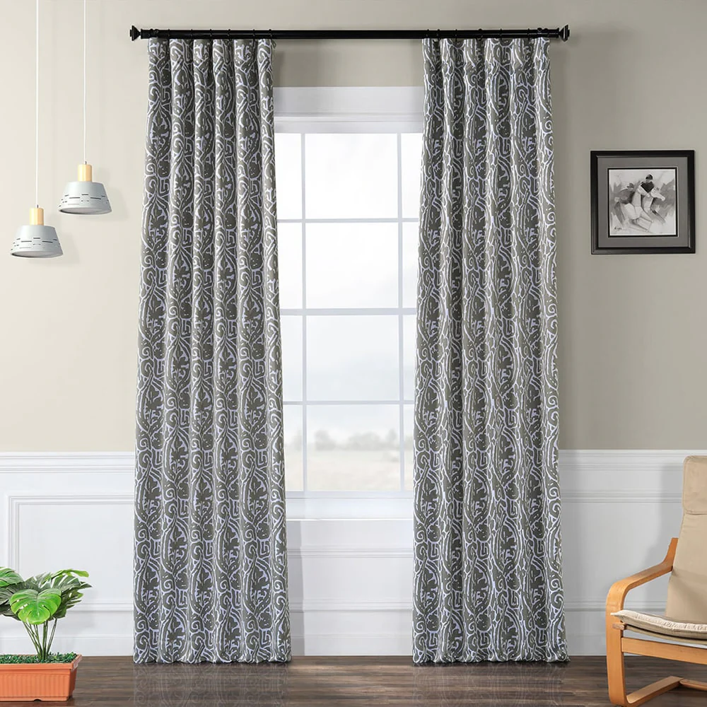 Exclusive Fabrics Abstract Room Darkening Curtain Panel Pair (2 Panels)