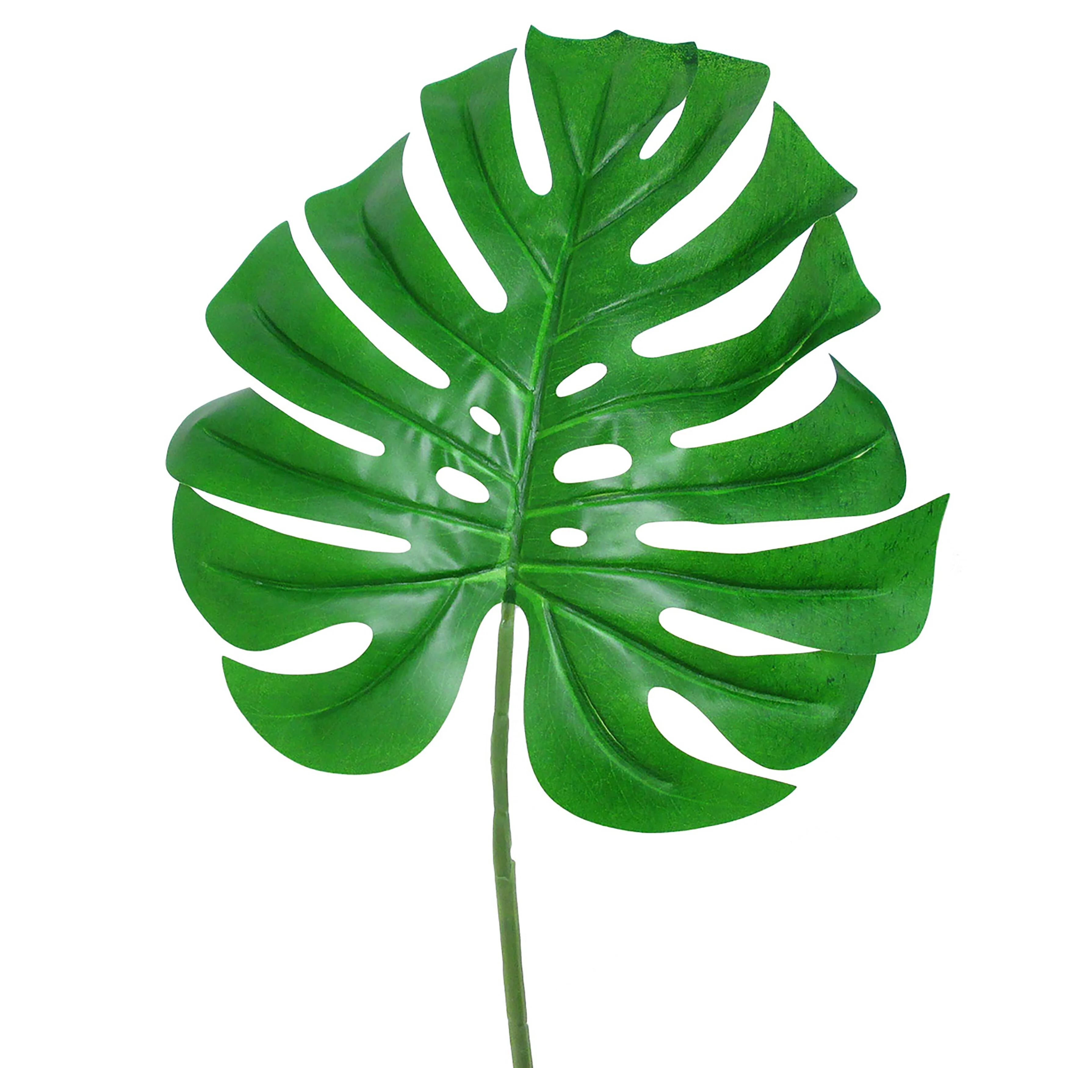 Set of 6 Artificial Philodendron Monstera Split Leaf Stem Plant Greenery Foliage Spray Branch 28.5in