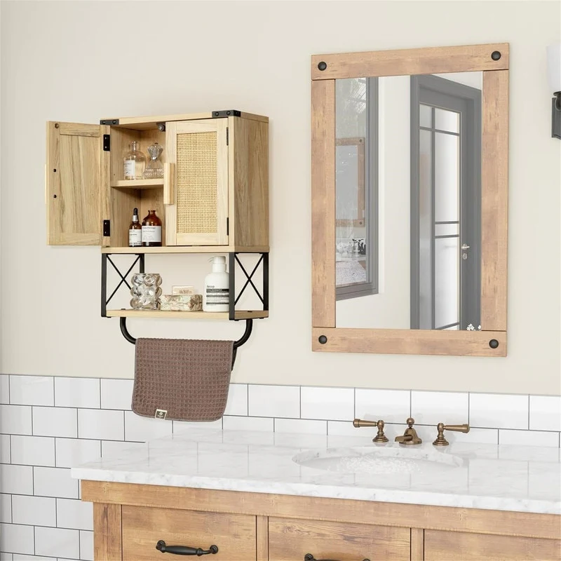 Wood Wall Mounted Storage Cabinet - 7.1