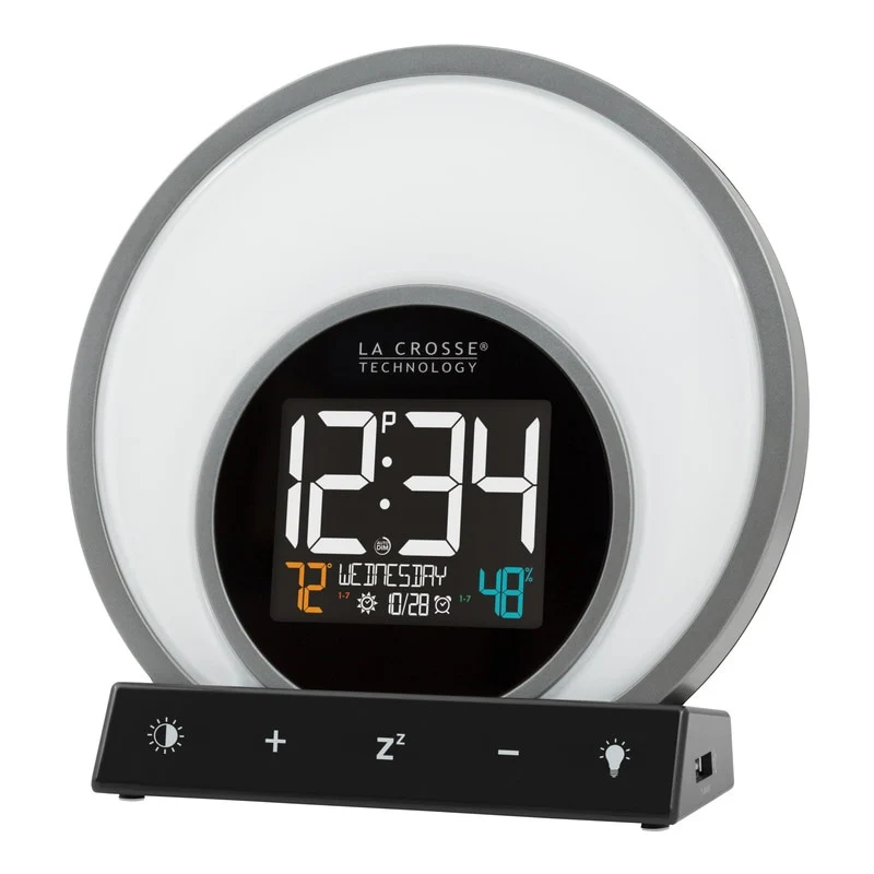 La Crosse Technology Soluna C79141 Mood Light Alarm with Temperature & Humidity