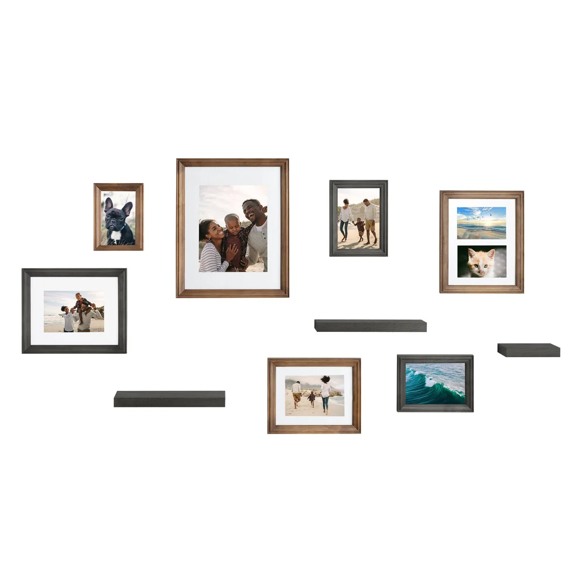 Kate and Laurel Bordeaux Gallery Wall Frame And Shelf Kit