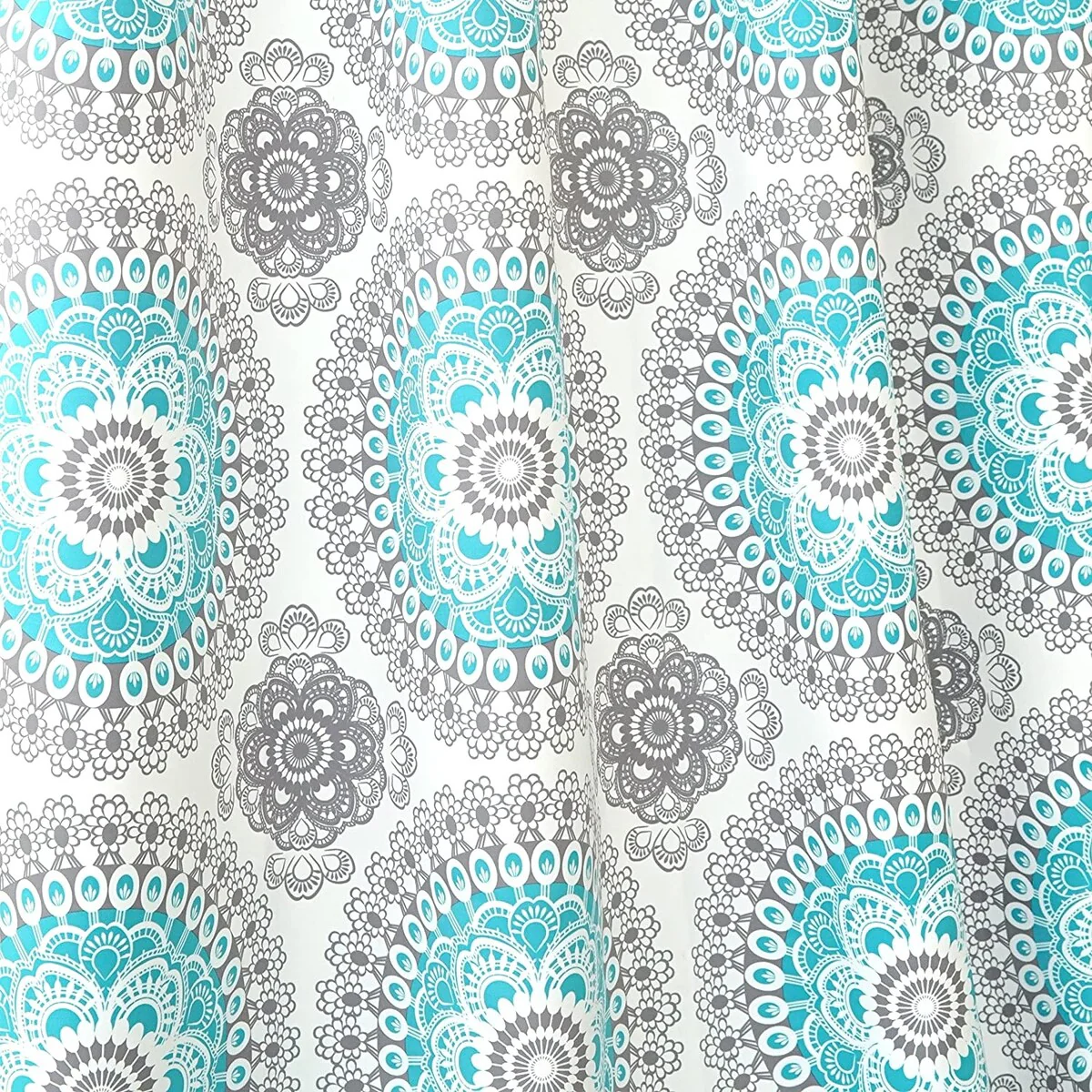 DriftAway Bella Medallion Printed Room Darkening Grommet Window Curtain Panel Pair