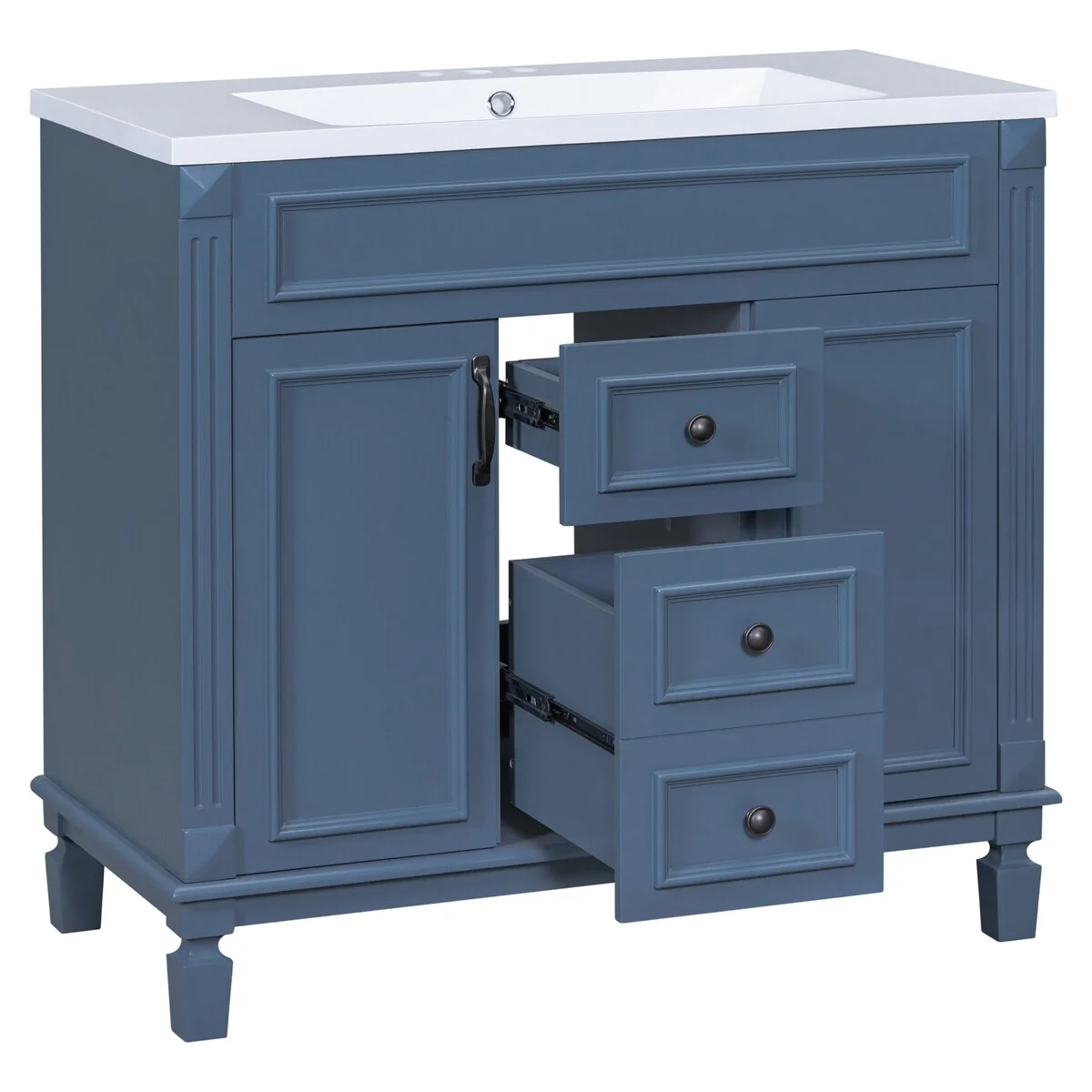 36'' Bathroom Vanity with Top Sink,Bathroom Storage Cabinet