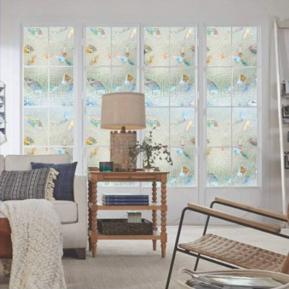 DCP Electrostatic Geometric circle Window Film,78.7*17.7in