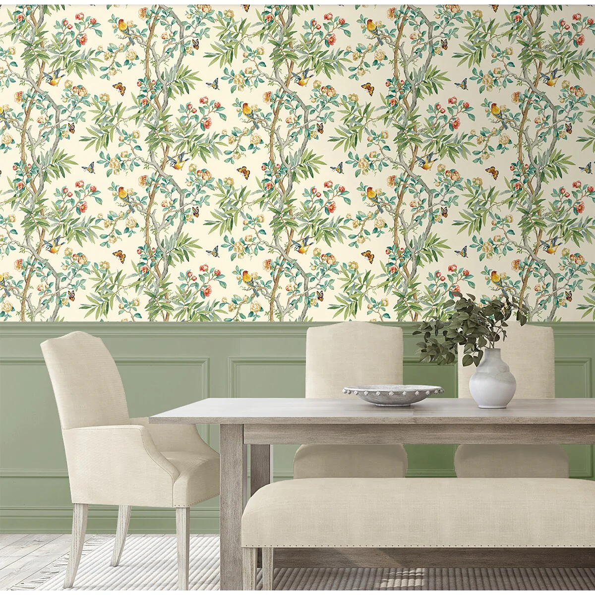 Surface Style Kimono Vine Multi Peel & Stick Wallpaper - 20.5 in. W x 18 ft. L