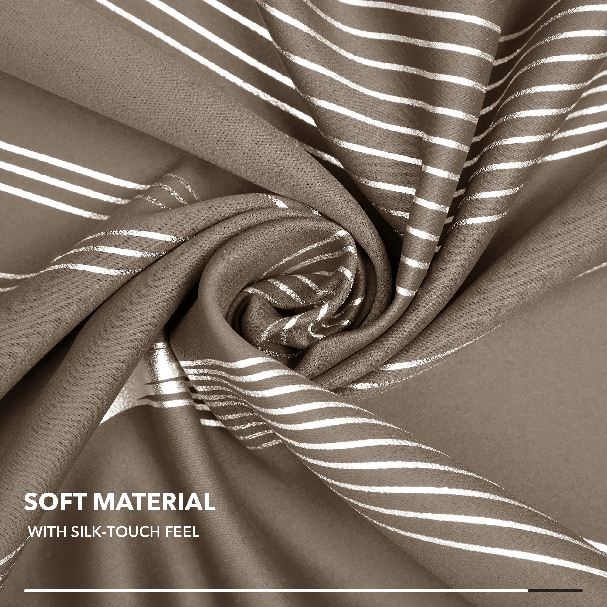 Deconovo Silver Wave 52 Width Curtain Panel Pair (2 Panel)