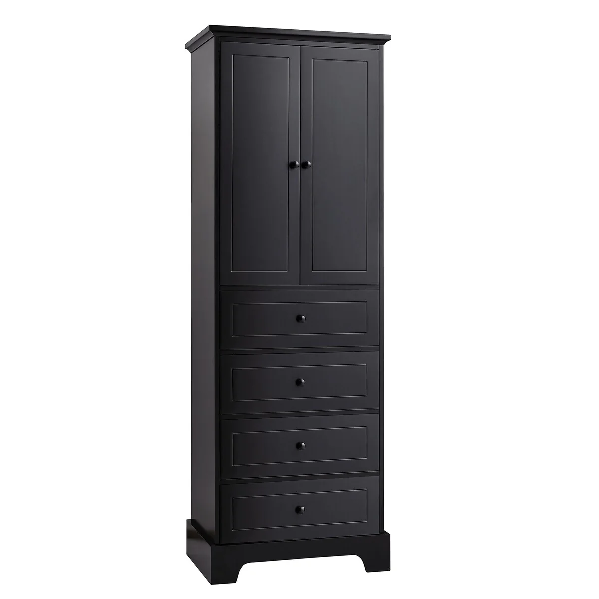 23.6 in. W x 15.7 in. D x 68.1 in. H Linen Cabinet with 2 Doors and 4 Drawers