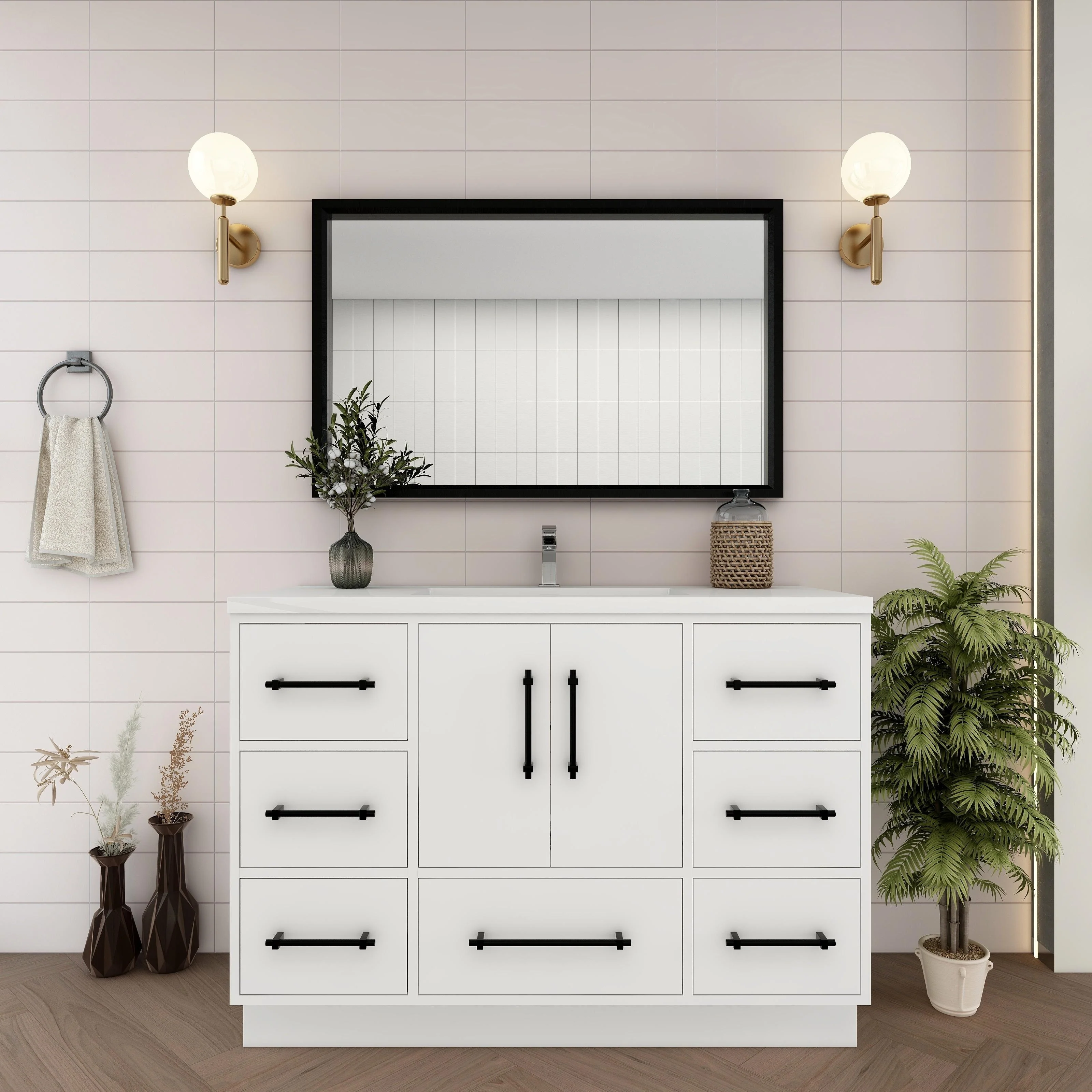 Victoria 48'' Freestanding Vanity with Reinforced Acrylic Sink - 47.5