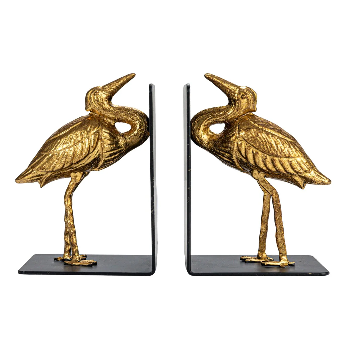 Decorative Cast Iron Bird Bookends, Set of 2 - 4.4