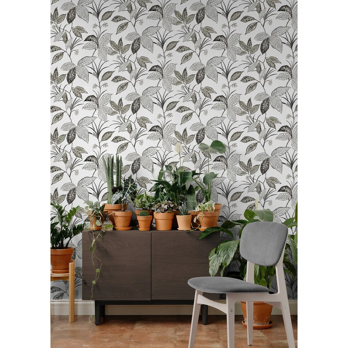 NextWall Boho Leaf Trail Peel and Stick Wallpaper