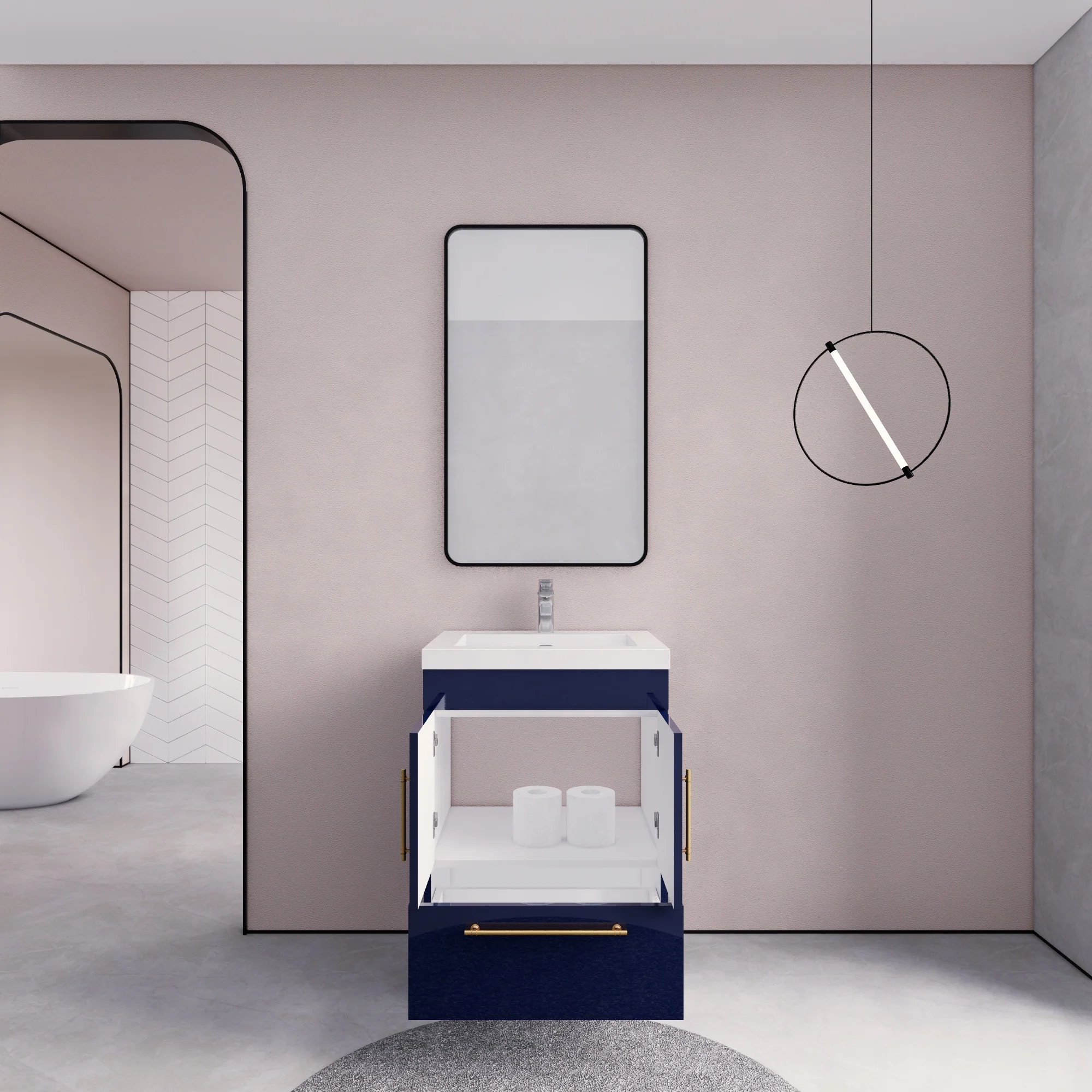 Eliza 24'' Freestanding Vanity with Single Sink