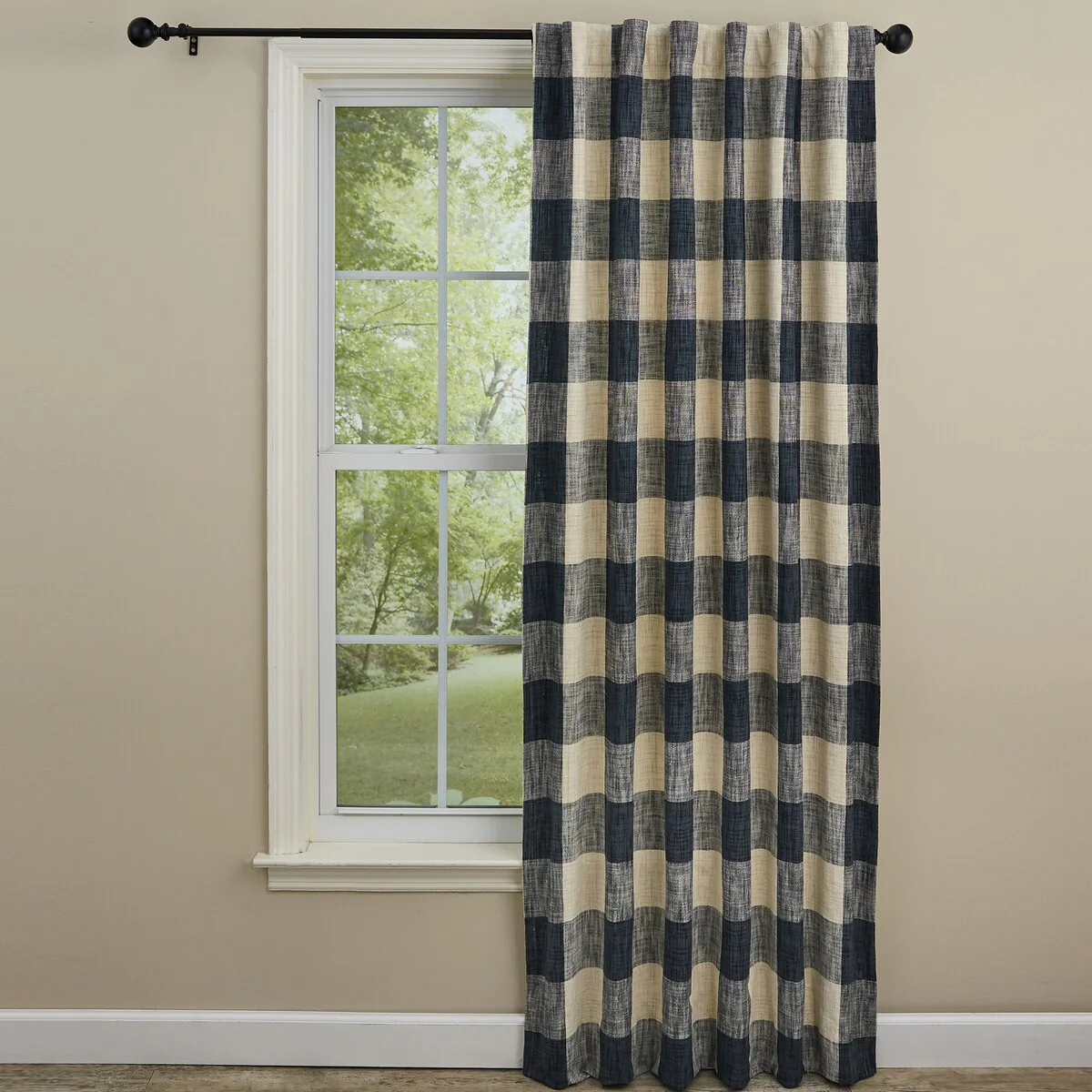 Split P Charcoal Chesney Hidden Tab Panel 50'' x 84
