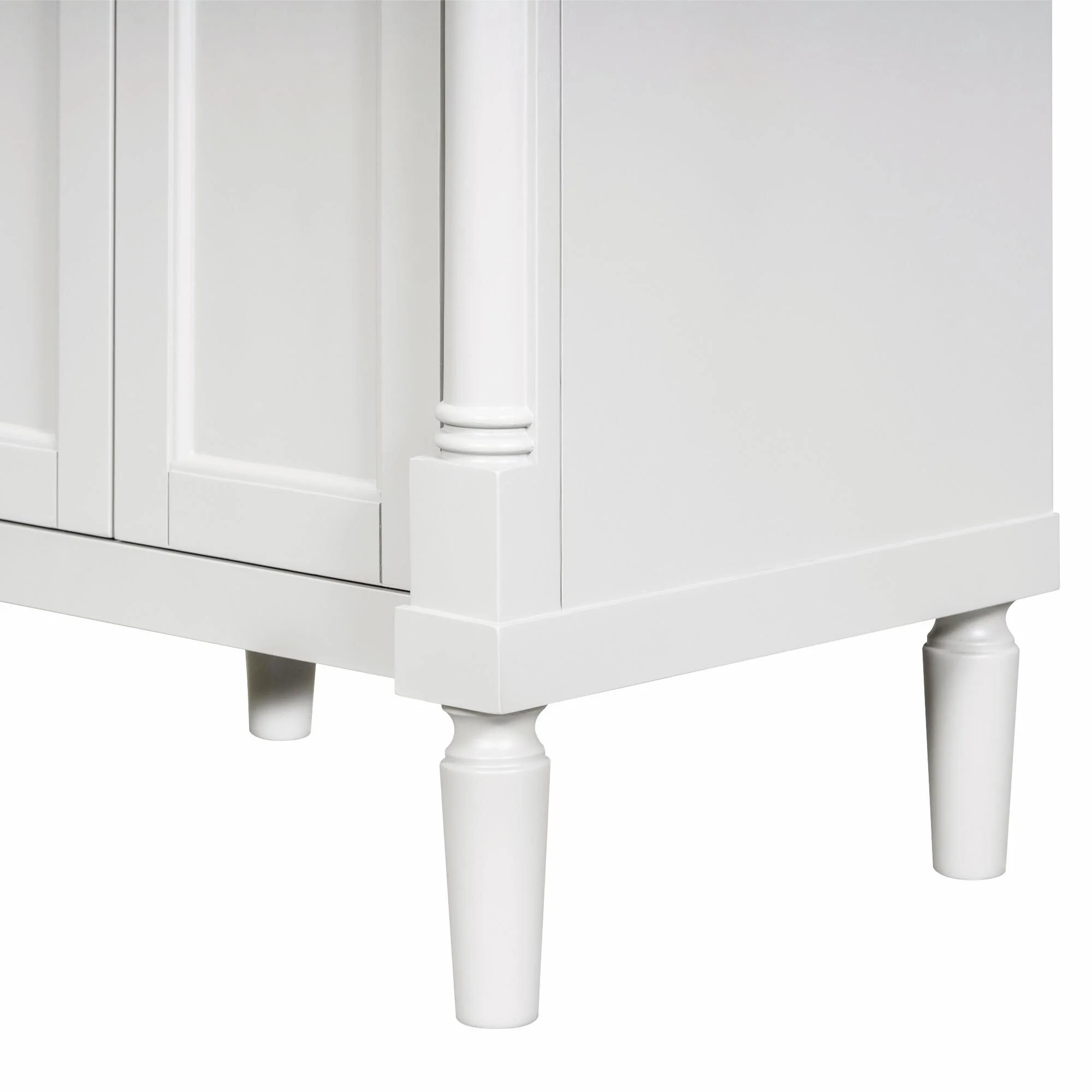 24'' Bathroom Vanity with Top Sink: Modern 2-Tier Storage Cabinet, Single Sink, Large Shelves