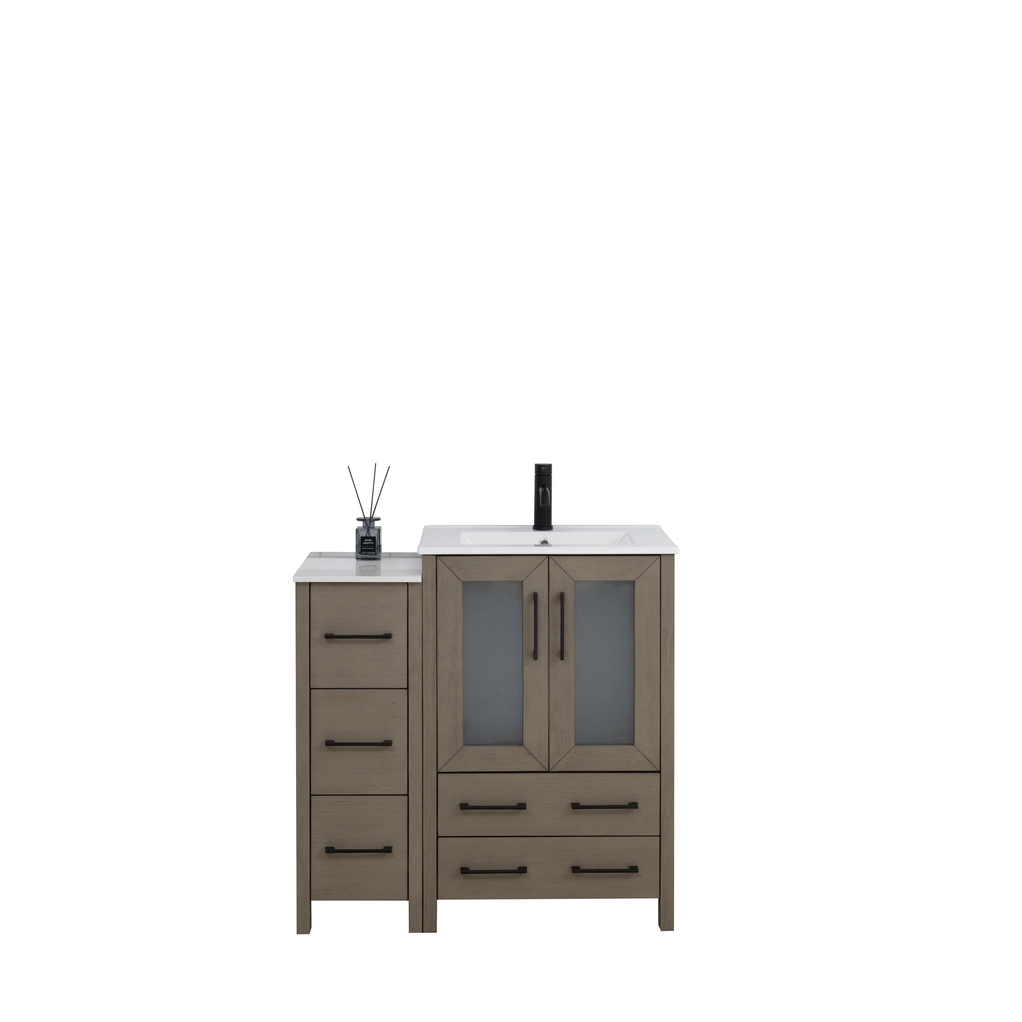 Vanity Art 36-Inch Single Sink Bathroom Vanity with Top & Free Mirror - 36 X 18.1 X 35.8