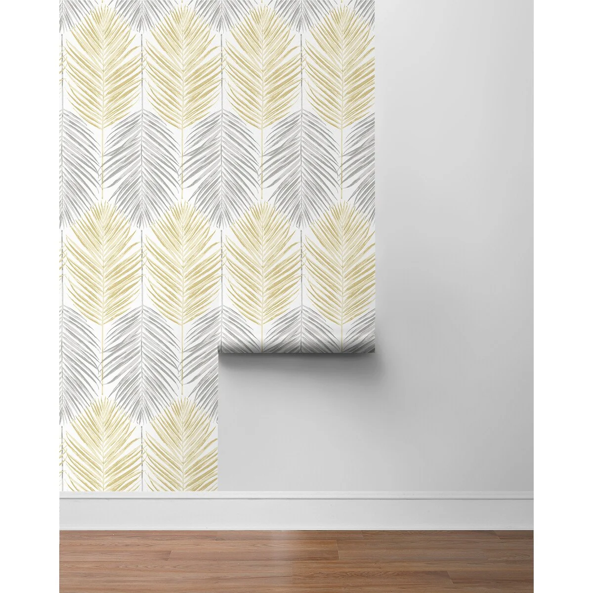 NextWall Two Toned Palm Peel and Stick Wallpaper