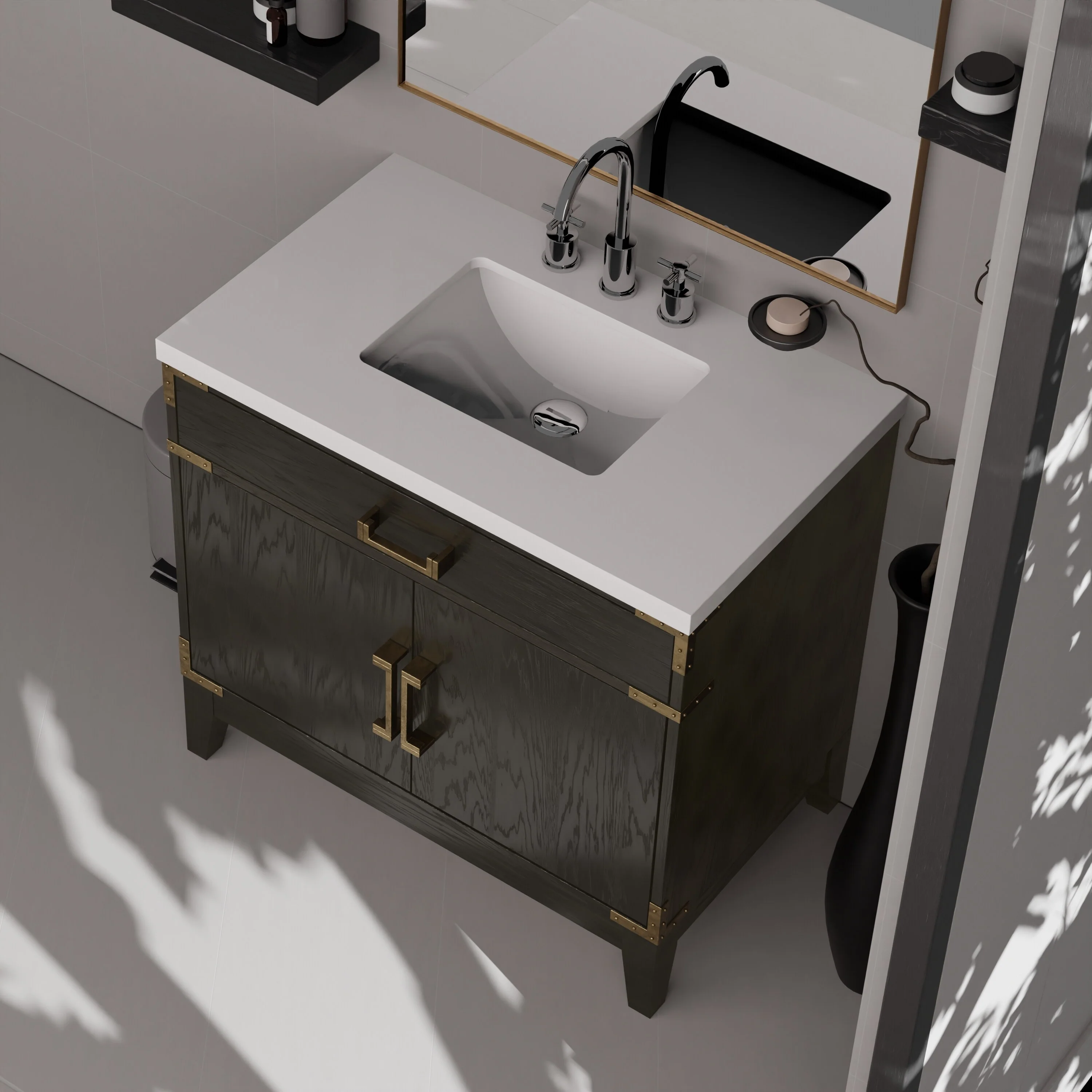 Laurel Bath Vanity Quartz Top, Sink and Faucet