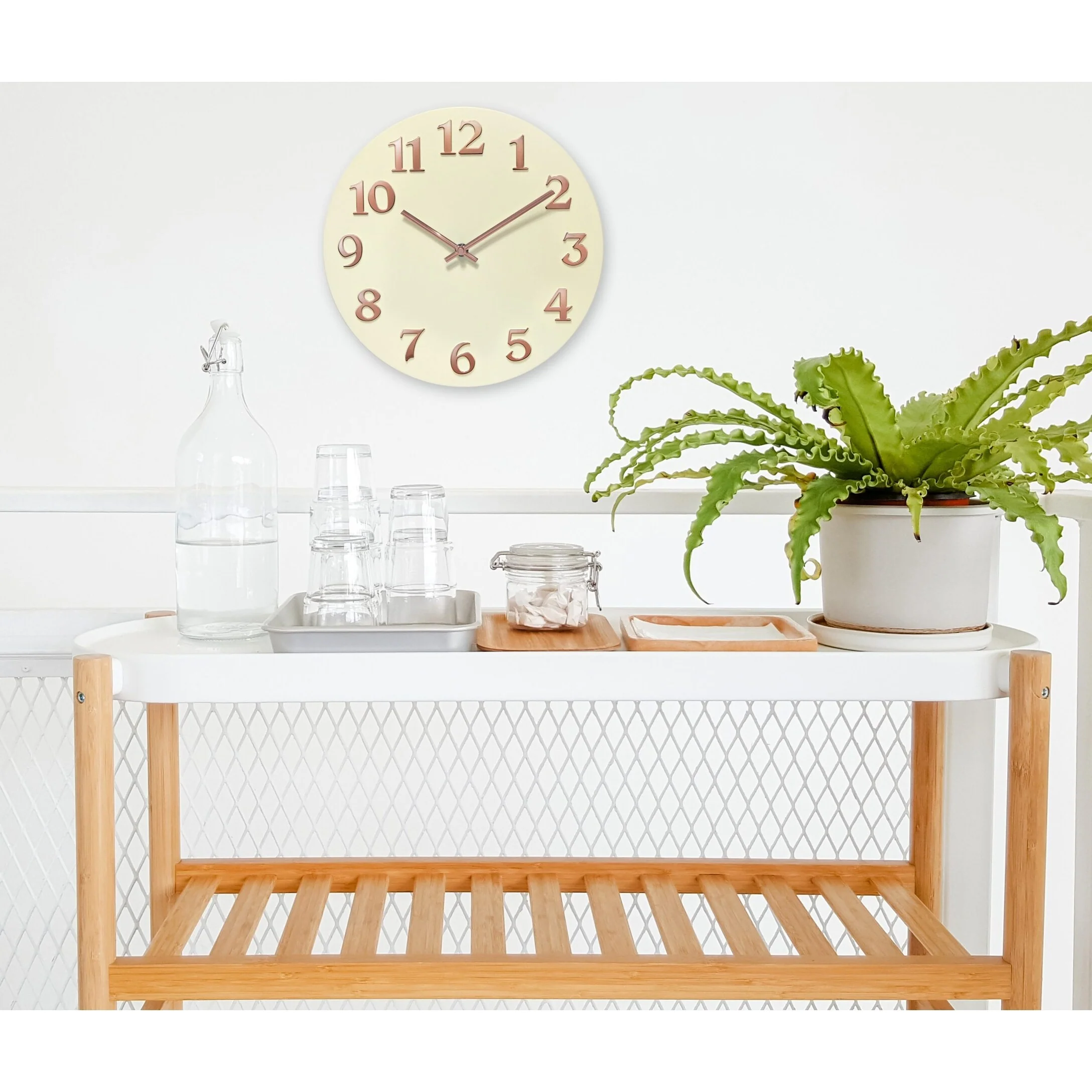 Infinity Instruments Vogue 12-inch Round Wall Clock - 12 x 1.25 x 12