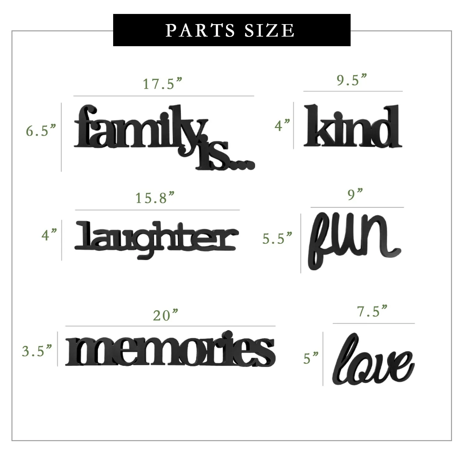 Elegant 9 Photo Black PVC Photo Frame Wall Hanging Picture Frame