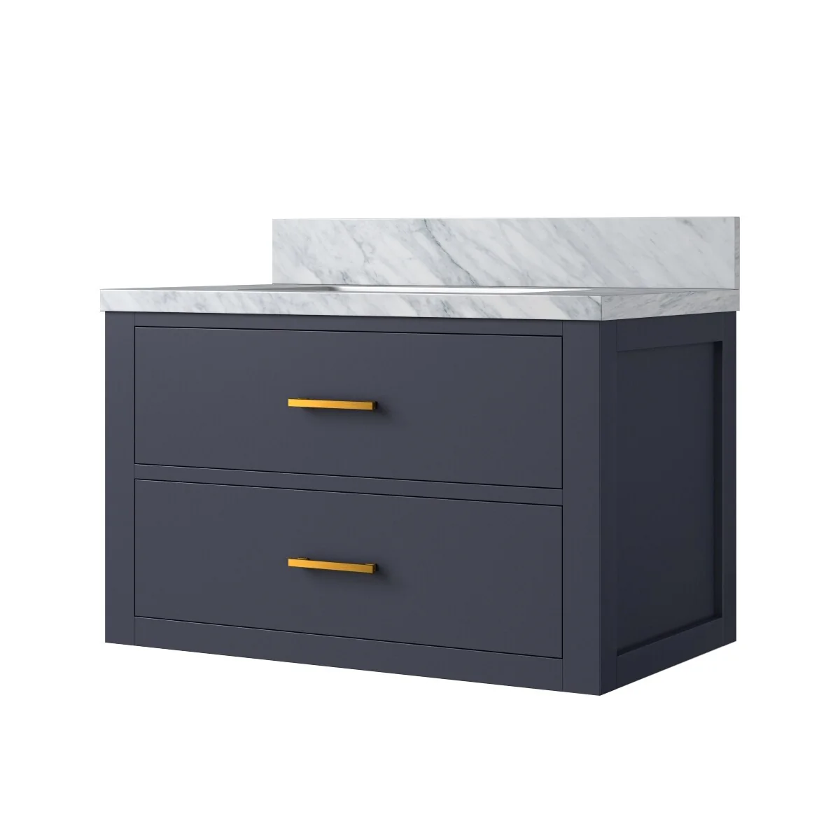 Castor Bath Vanity with Carrara Marble Top and Sink