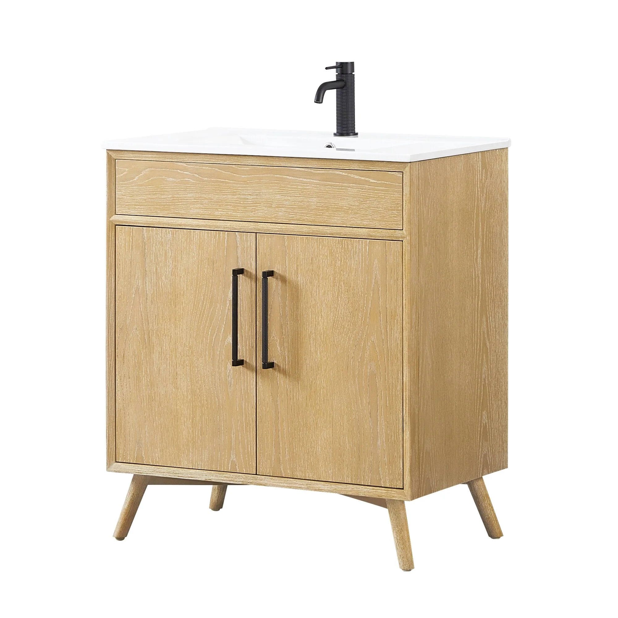 Delhi Bath Vanity with White Ceramic Basin Top without Mirror