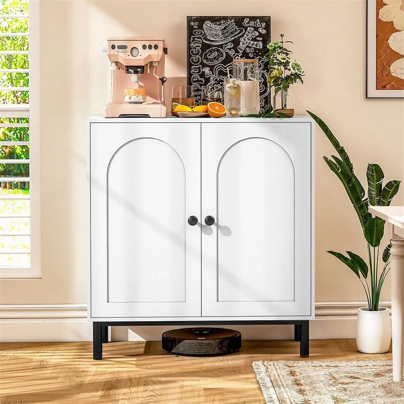 Bathroom Storage Cabinet Sideboard Buffet Cabinet with Shelf Doors - 15.75
