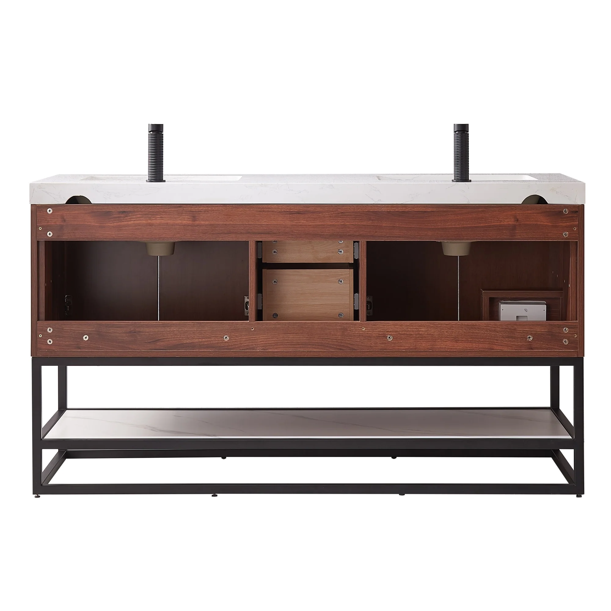 Mahon Double Bath Vanity with Composite Stone Top without Mirror