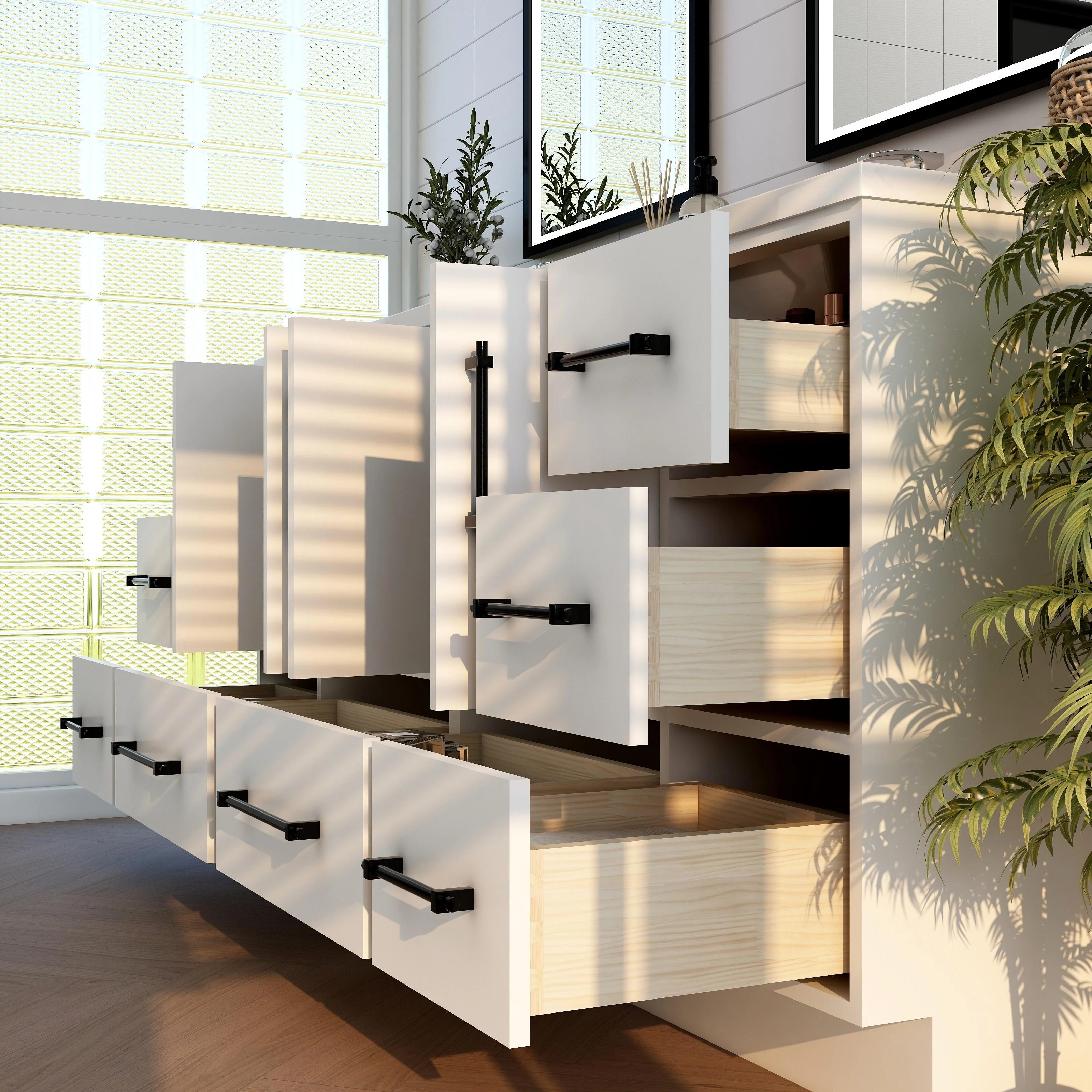 Victoria 72'' Freestanding Vanity with Double Reinforced Acrylic Sink - 71.5