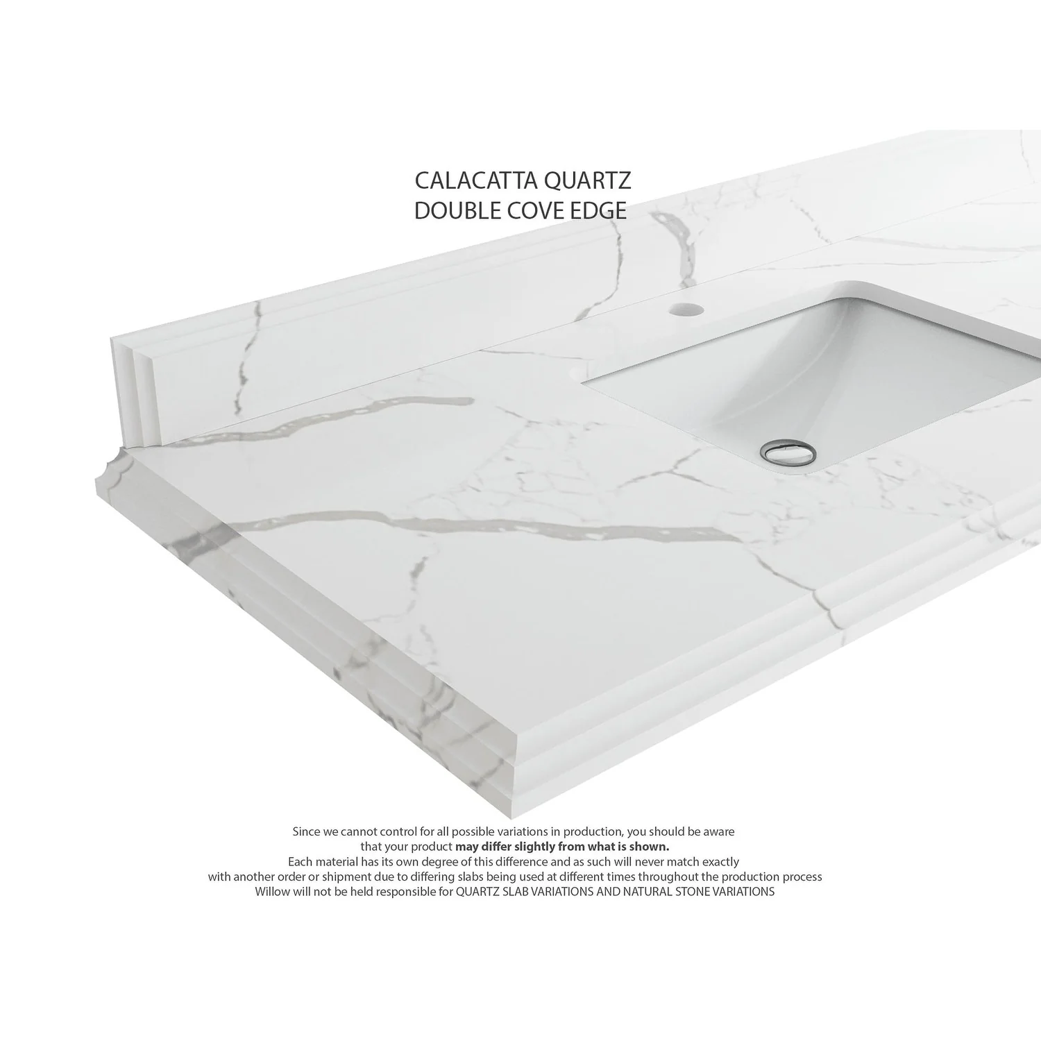 Willow Collection 30 in W x 22 in D x 36 in H Reeded Boston Single Bowl Sink Bathroom Vanity with Quartz or Marble Countertop