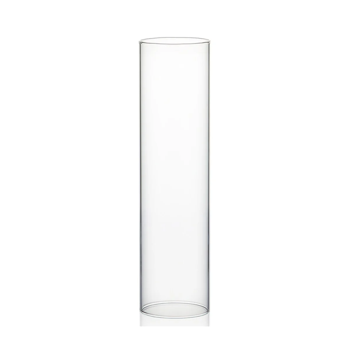 Clear Glass Cylinder Hurricane Chimney Tube, Candle Cover - 1 Piece