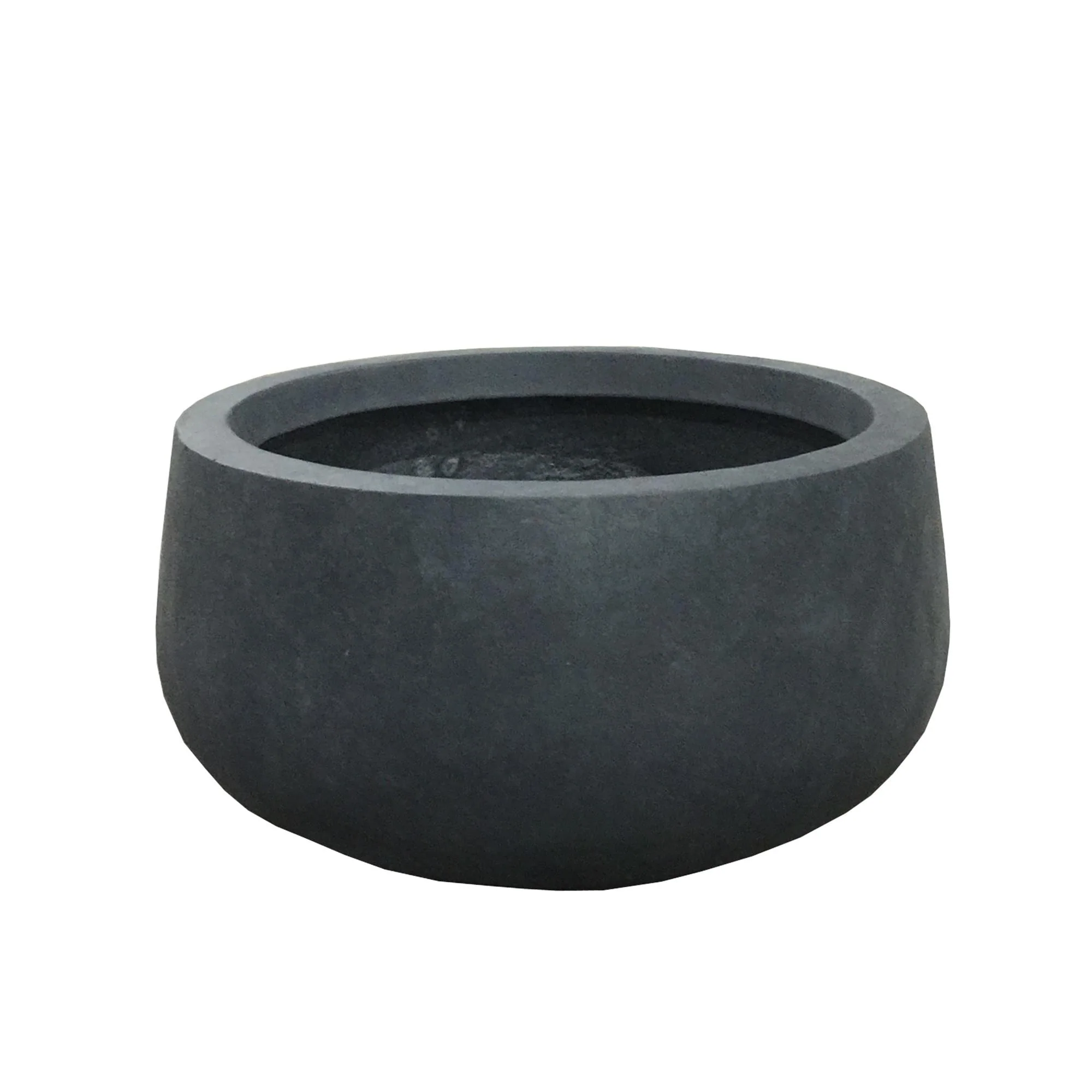 Durx-litecrete Lightweight Concrete Modern Low Bowl Cement Planter-Large - 19.7'x19.7'x9.8'