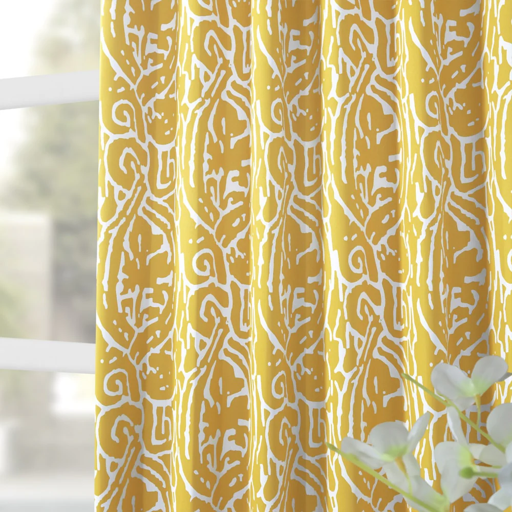 Exclusive Fabrics Abstract Room Darkening Curtain Panel Pair (2 Panels)