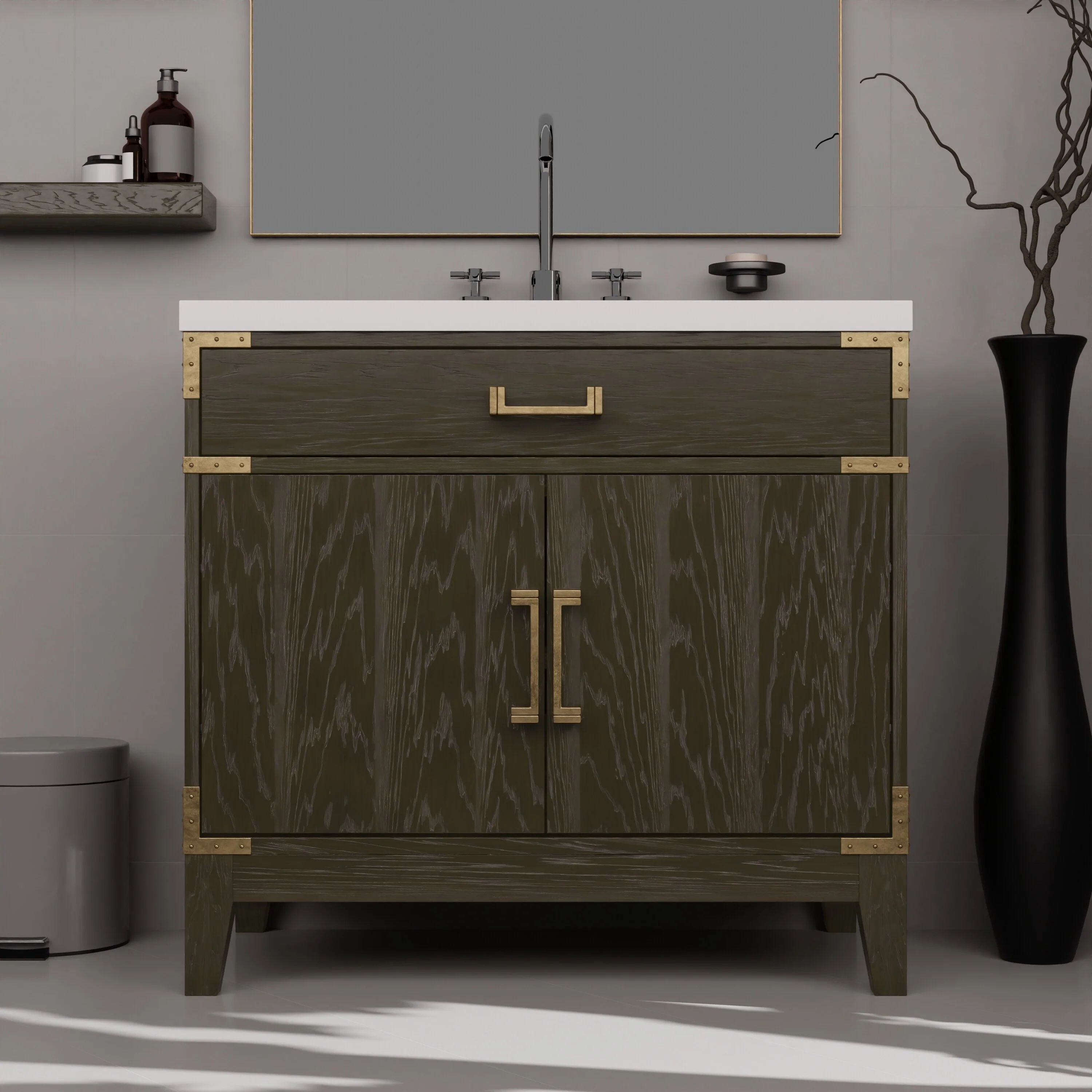 Laurel Bath Vanity Quartz Top, Sink and Faucet