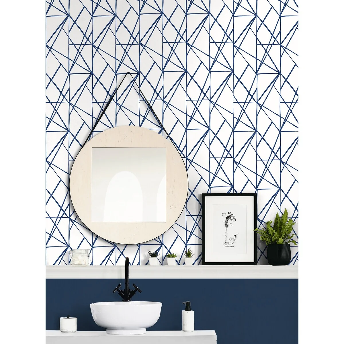 NextWall Quartz Geo Peel and Stick Wallpaper