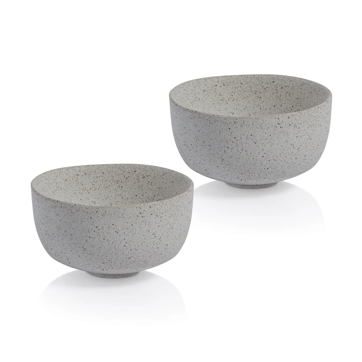 Carballo Ceramic Textured Bowls, Set of 2