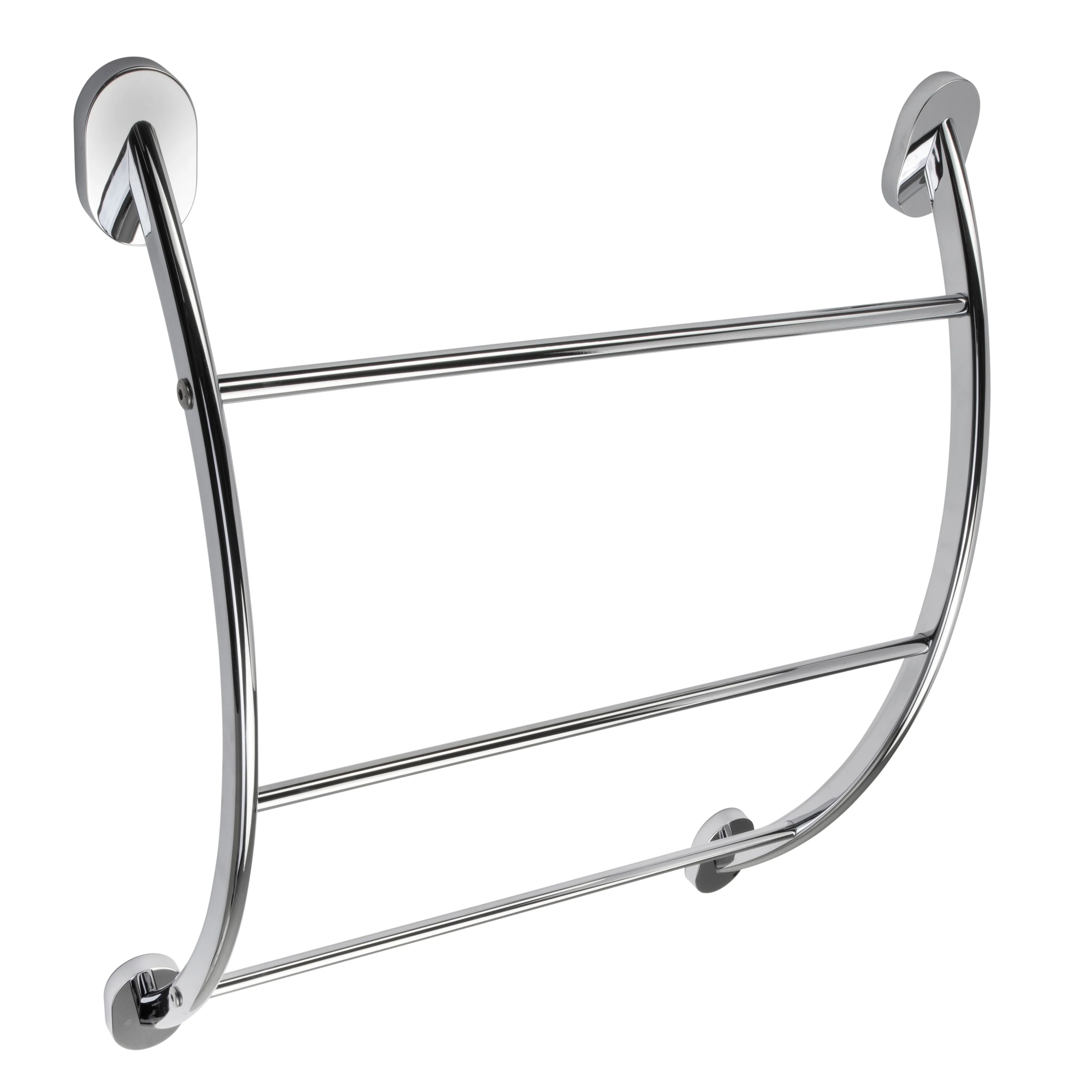 Croydex Britannia Flexi-Fix Screw or Glue Modern Curved Towel Rack