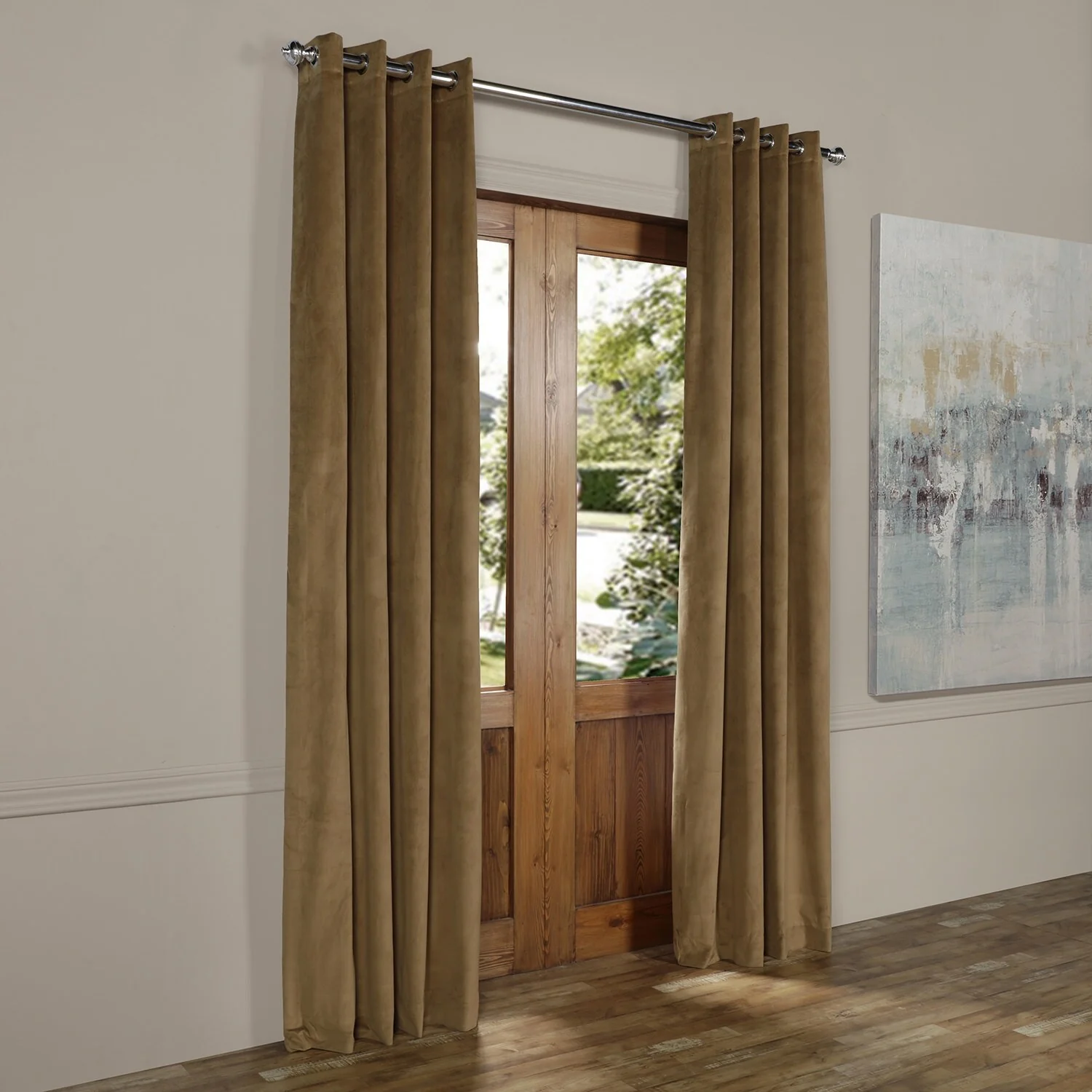 Exclusive Fabrics Signature Blackout Velvet Grommet Curtain (1 Panel)