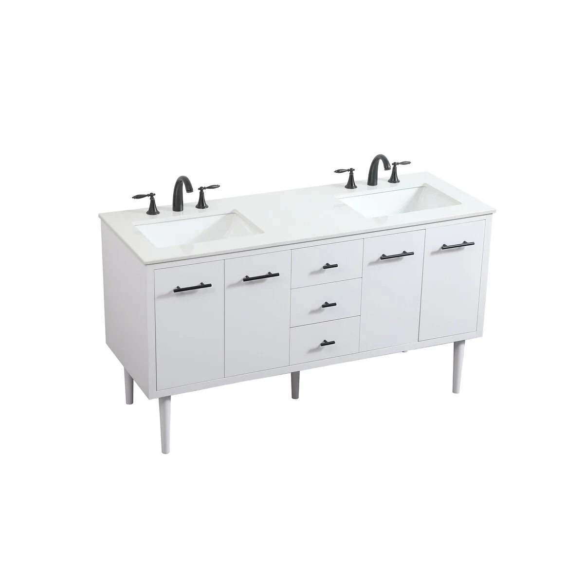 Fern 60 Inch Double Bathroom Vanity