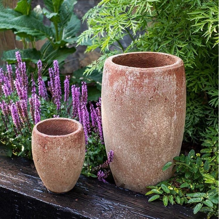 RusticReach Distressed Cement Plant Pot Tall