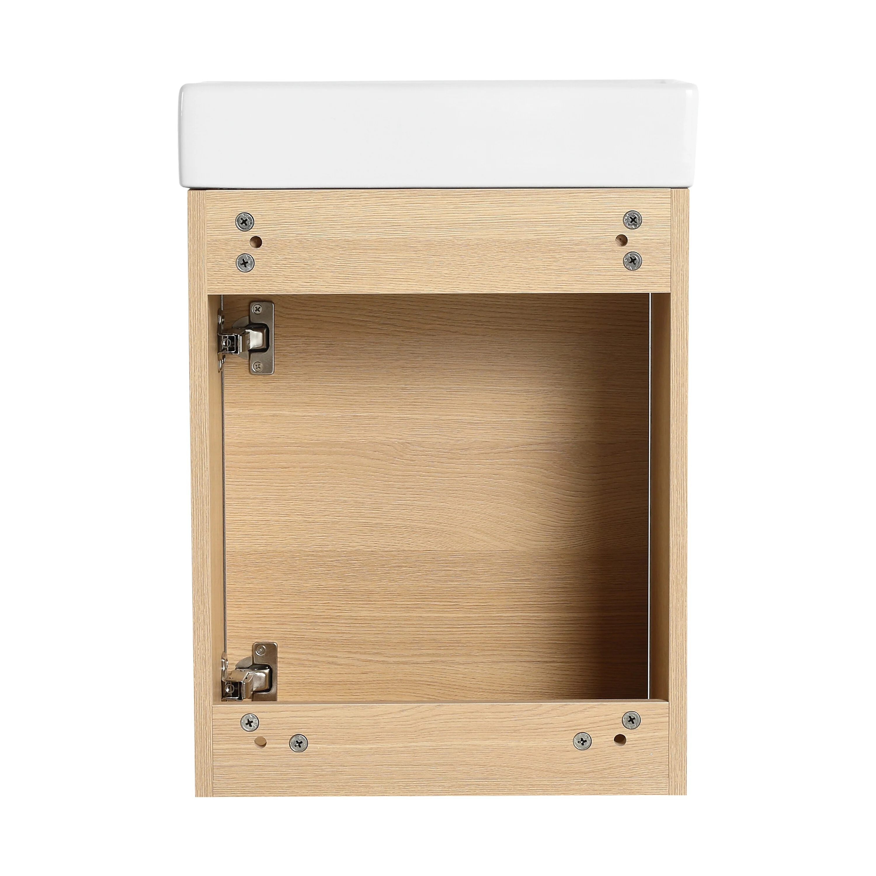 Bathroom Vanity With Sink In 16/18 Inch, Floating Bathroom Vanity With Soft Close Door