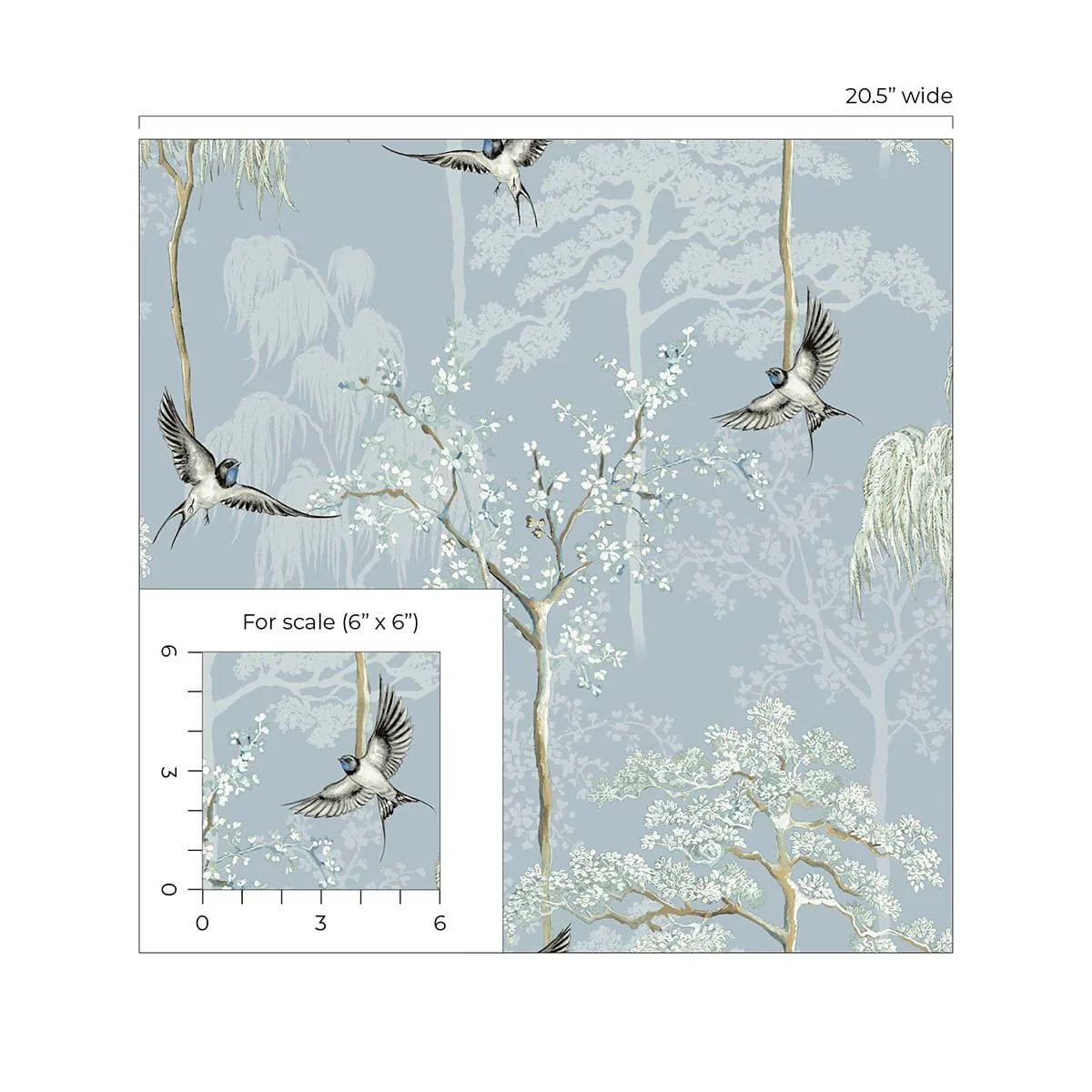 Arthouse Bird Garden Peel and Stick Wallpaper