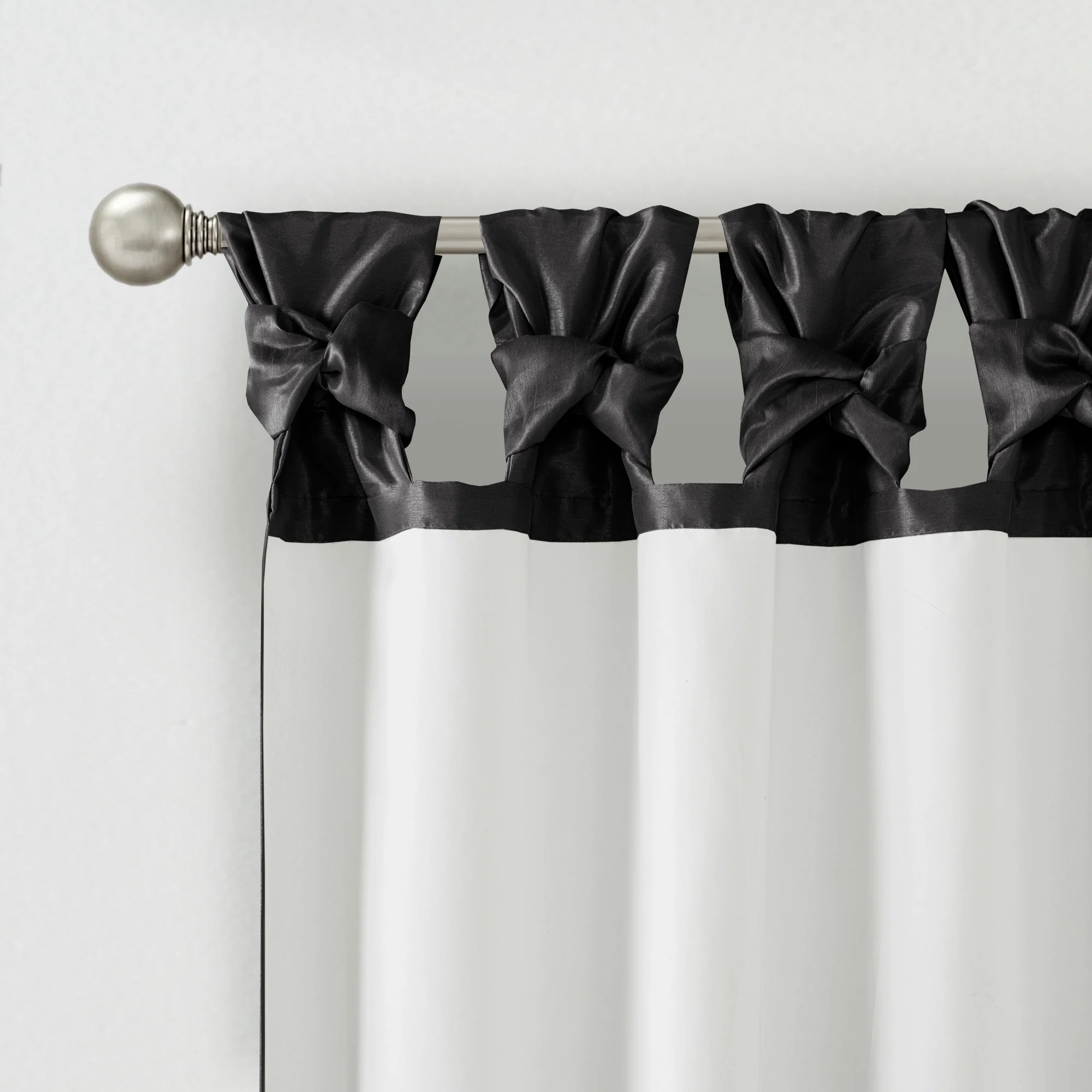 Twist Tab Total Blackout Window Curtain Panel Black 50x95