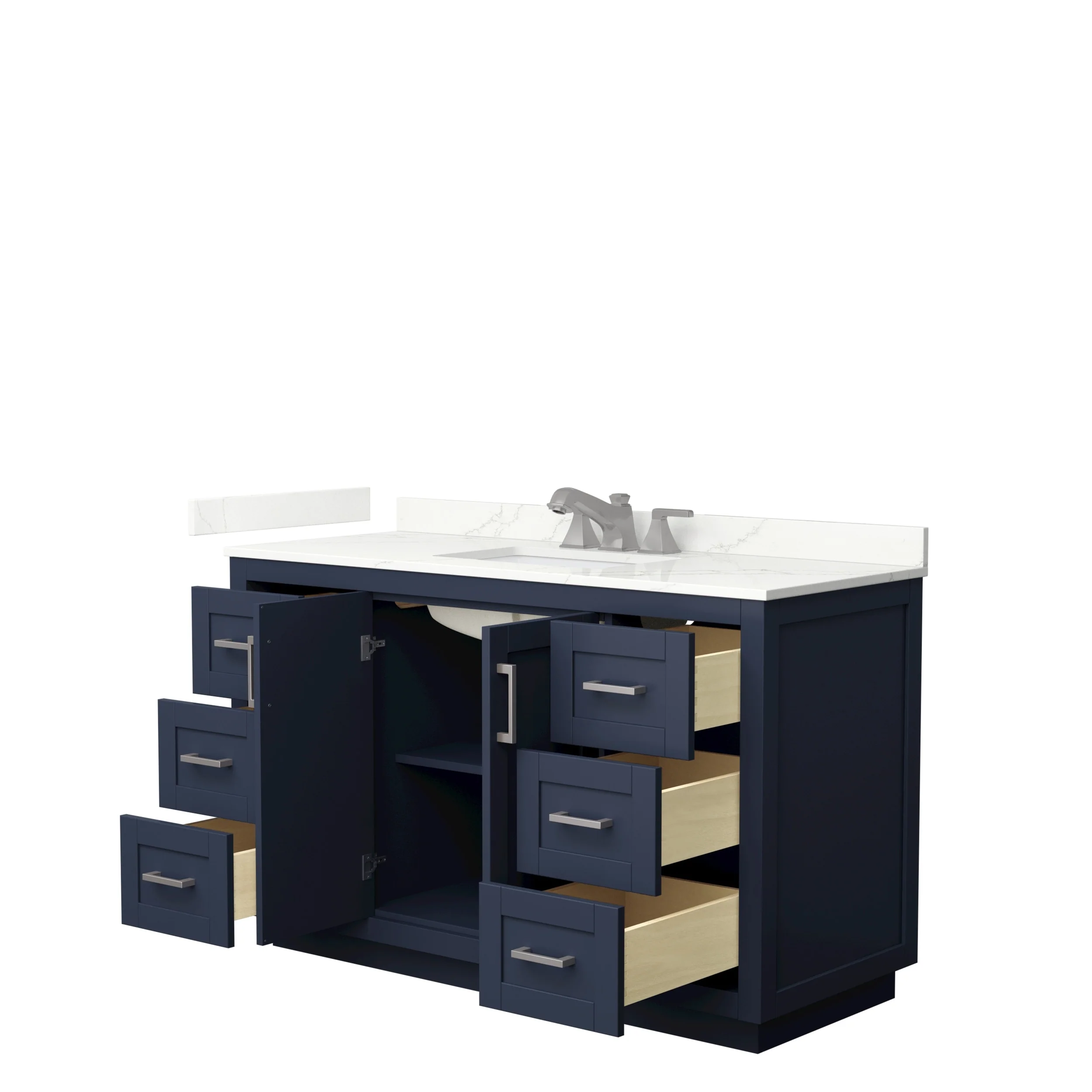 Miranda 54-inch Single Vanity, Quartz Top