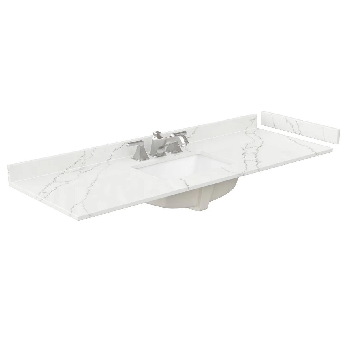 Beckett TK 60-inch Single Vanity, 3 Hole Quartz Top