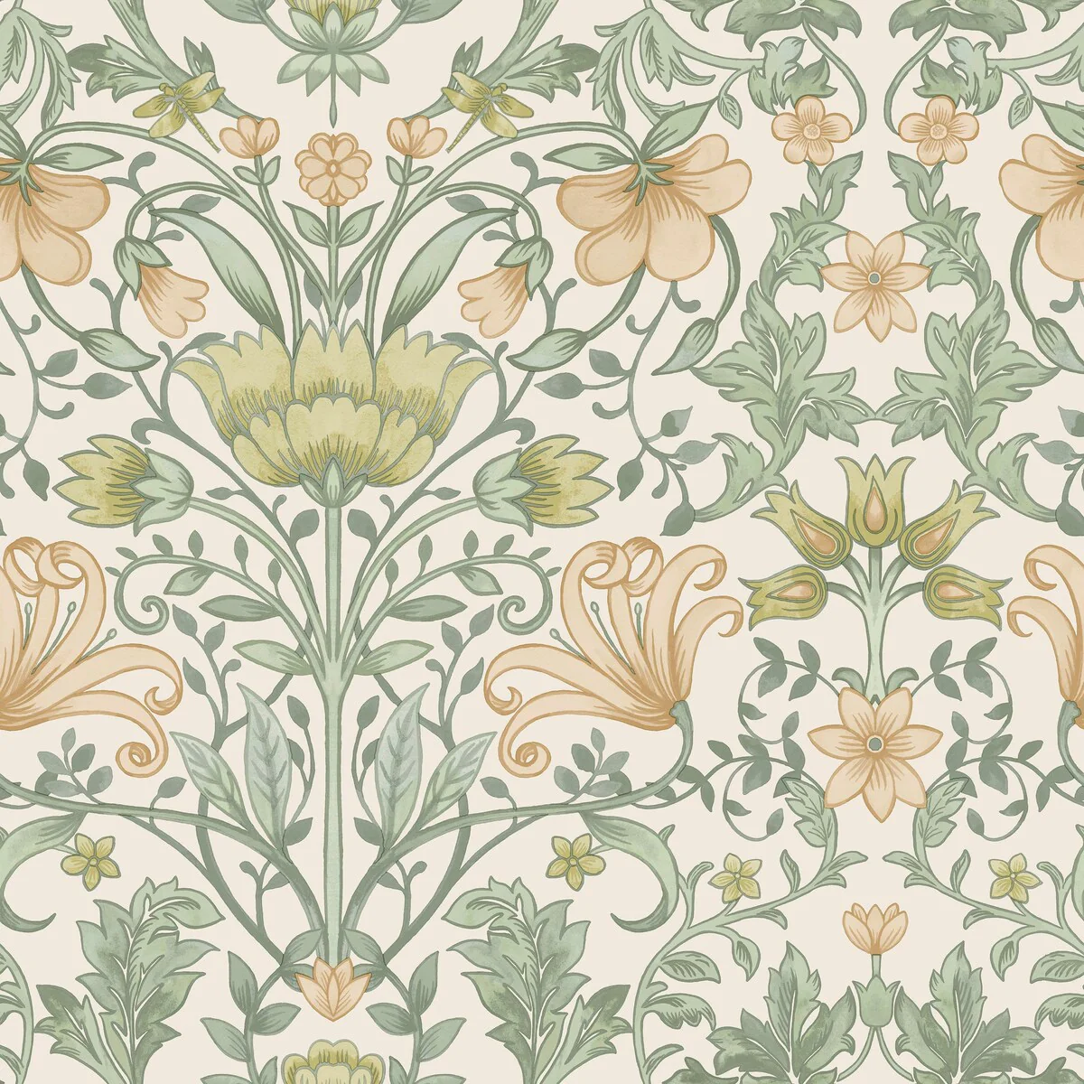 Vintage Floral Non-Pasted Wallpaper – 396 in x 20.8 in