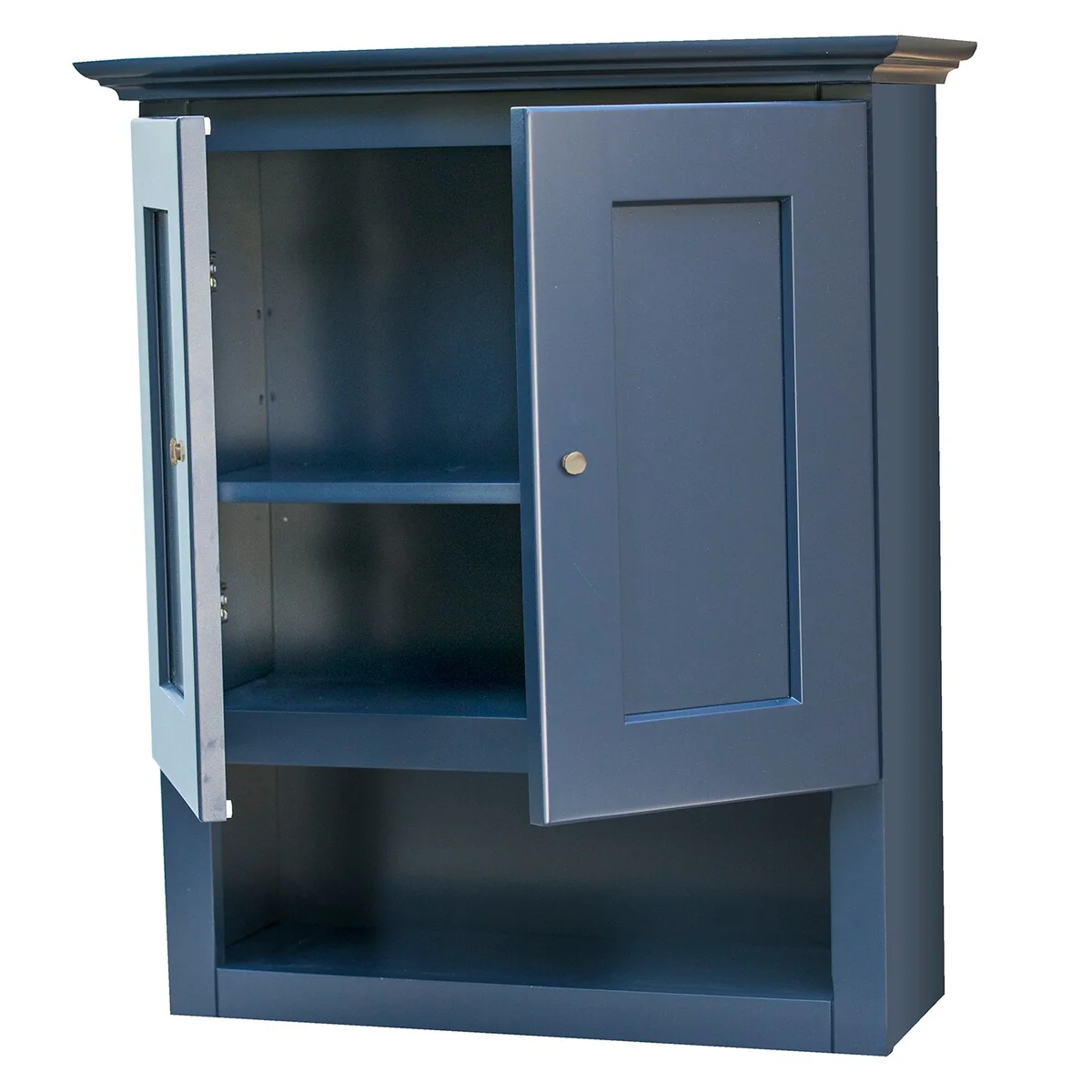 Blue Shaker Bathroom Wall Cabinet - 21