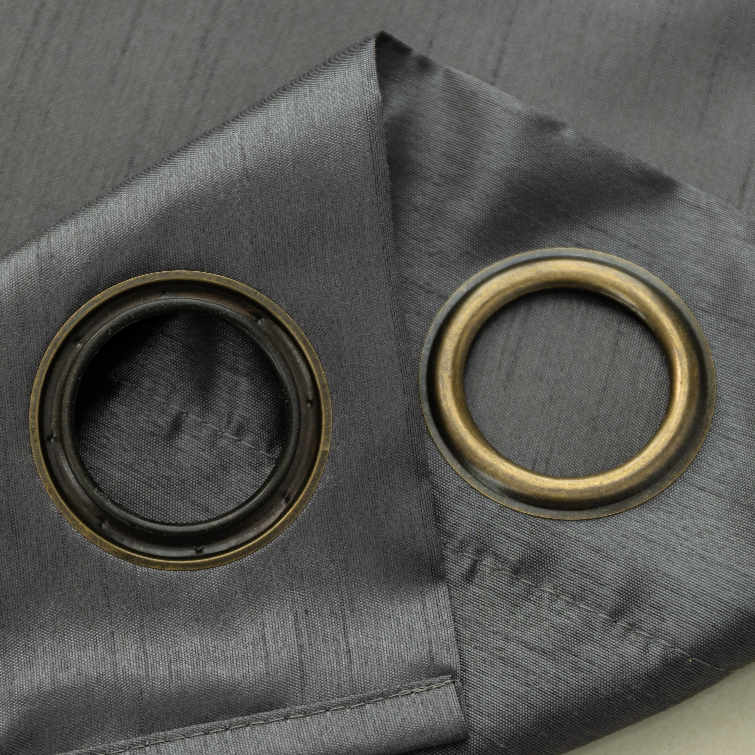 Nancy Faux Silk Window Curtain Panel Set