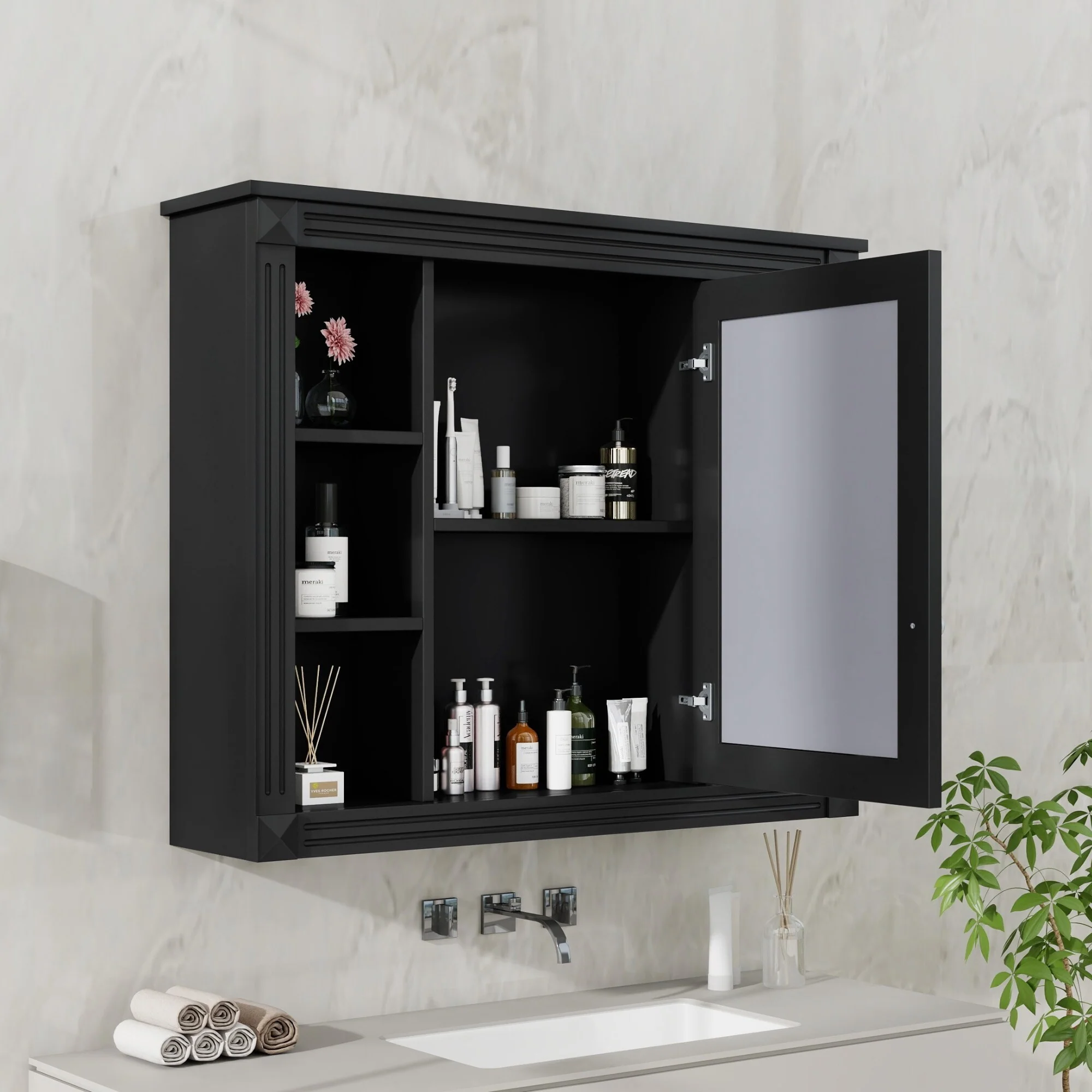 35'' x 28'' Wall Mounted Bathroom Medicine Cabinet - 35