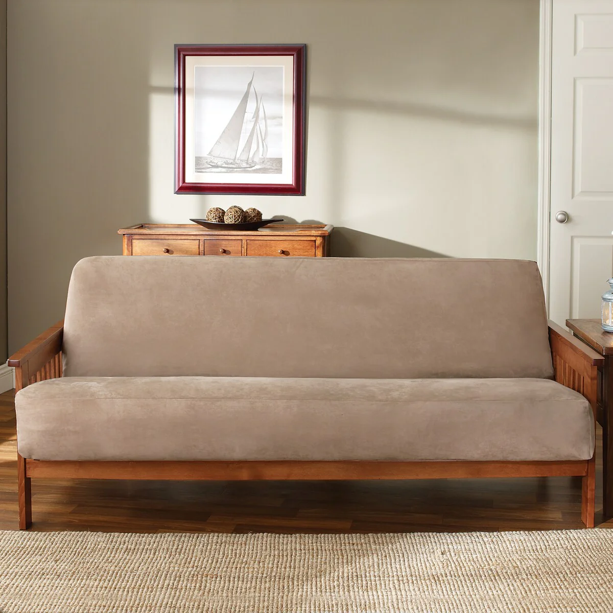 SureFit Soft Suede 1 Piece Futon Slipcover