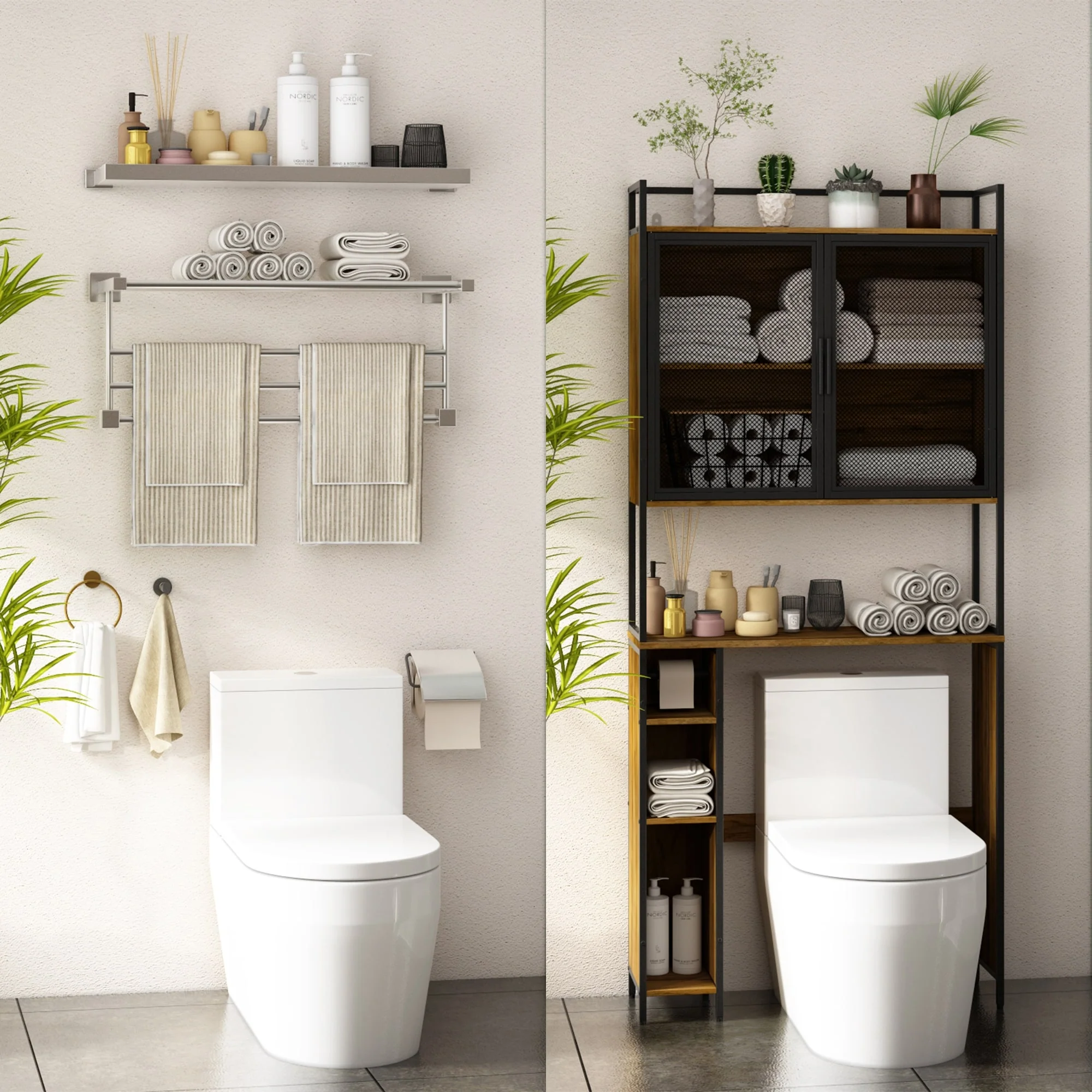 Over The Toilet Storage Shelf,Over-The-Toilet Organizer Rack,Bathroom