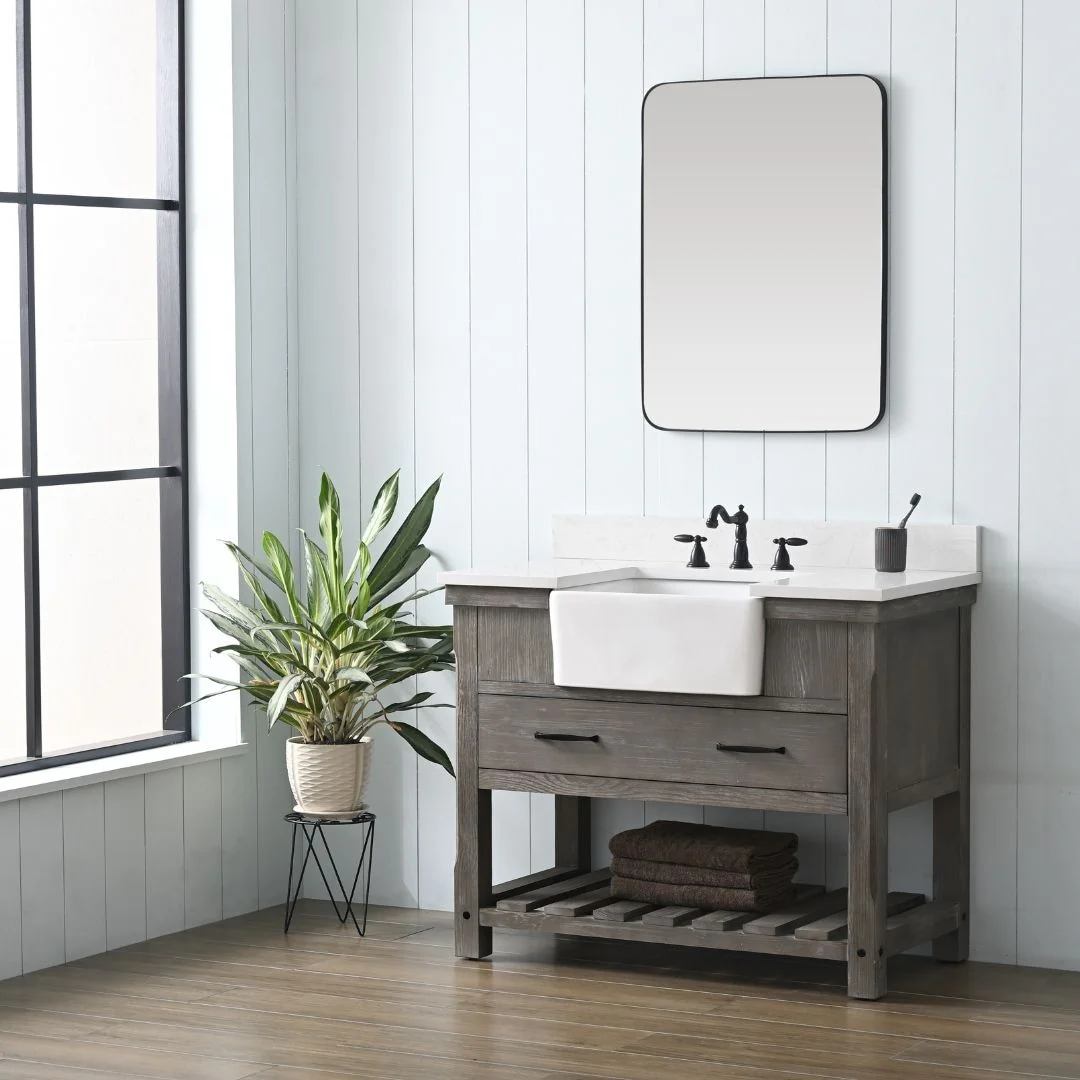 Sudio Design Bathroom Vanity Wesley Weathered Collection.